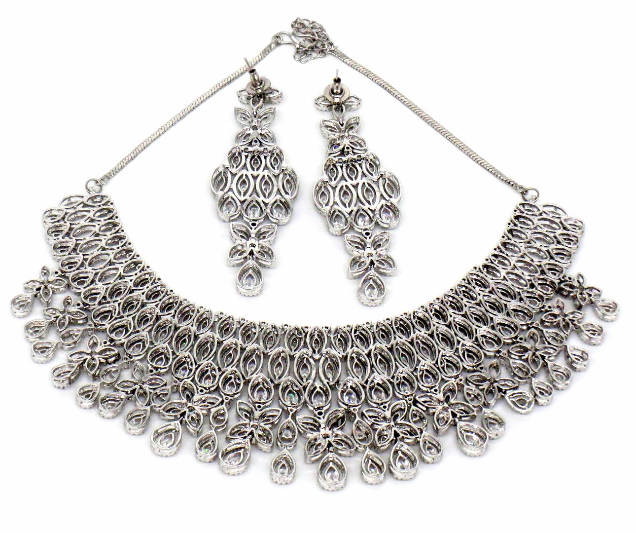 Jewelshingar Jewellery Silver Plated Necklaces For Women ( 56885NAD )