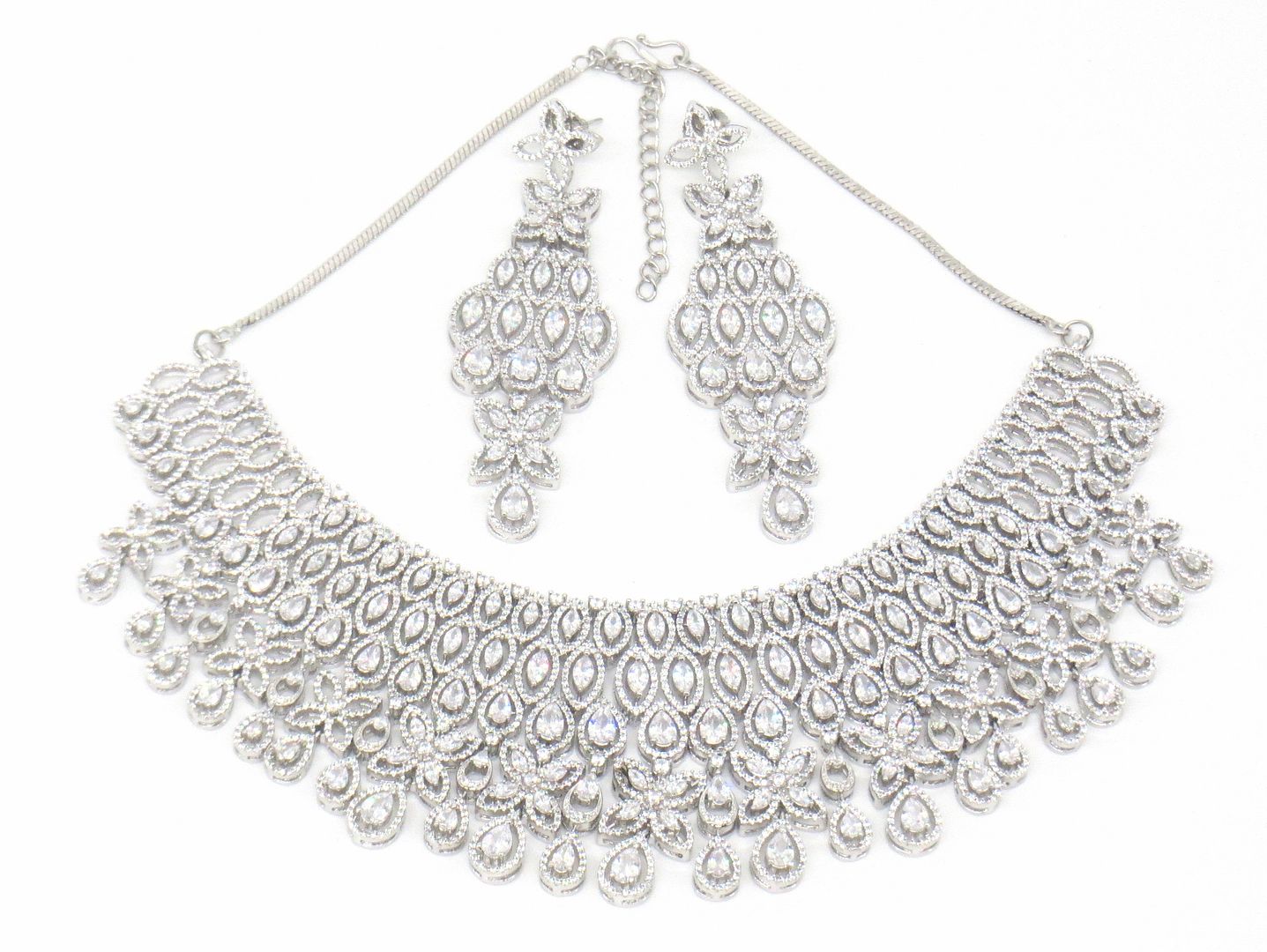 Jewelshingar Jewellery Silver Plated Necklaces For Women ( 56885NAD )