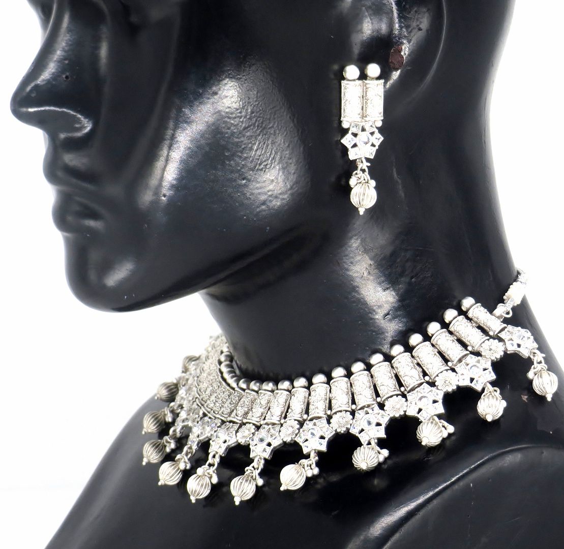 Jewelshingar Jewellery Silver Plated Necklaces For Women ( 56889NAD )