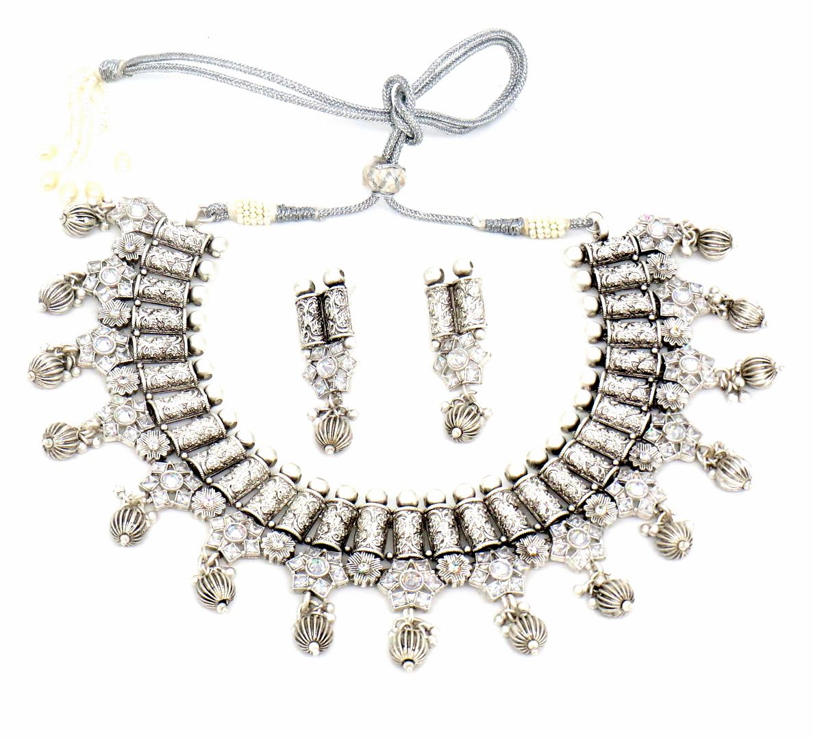 Jewelshingar Jewellery Silver Plated Necklaces For Women ( 56889NAD )