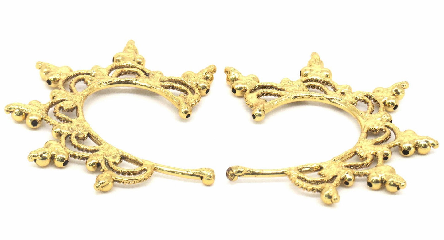 Jewelshingar Jewellery Gold Plated Gold Colour Earrings For Women ( 57158PEC )