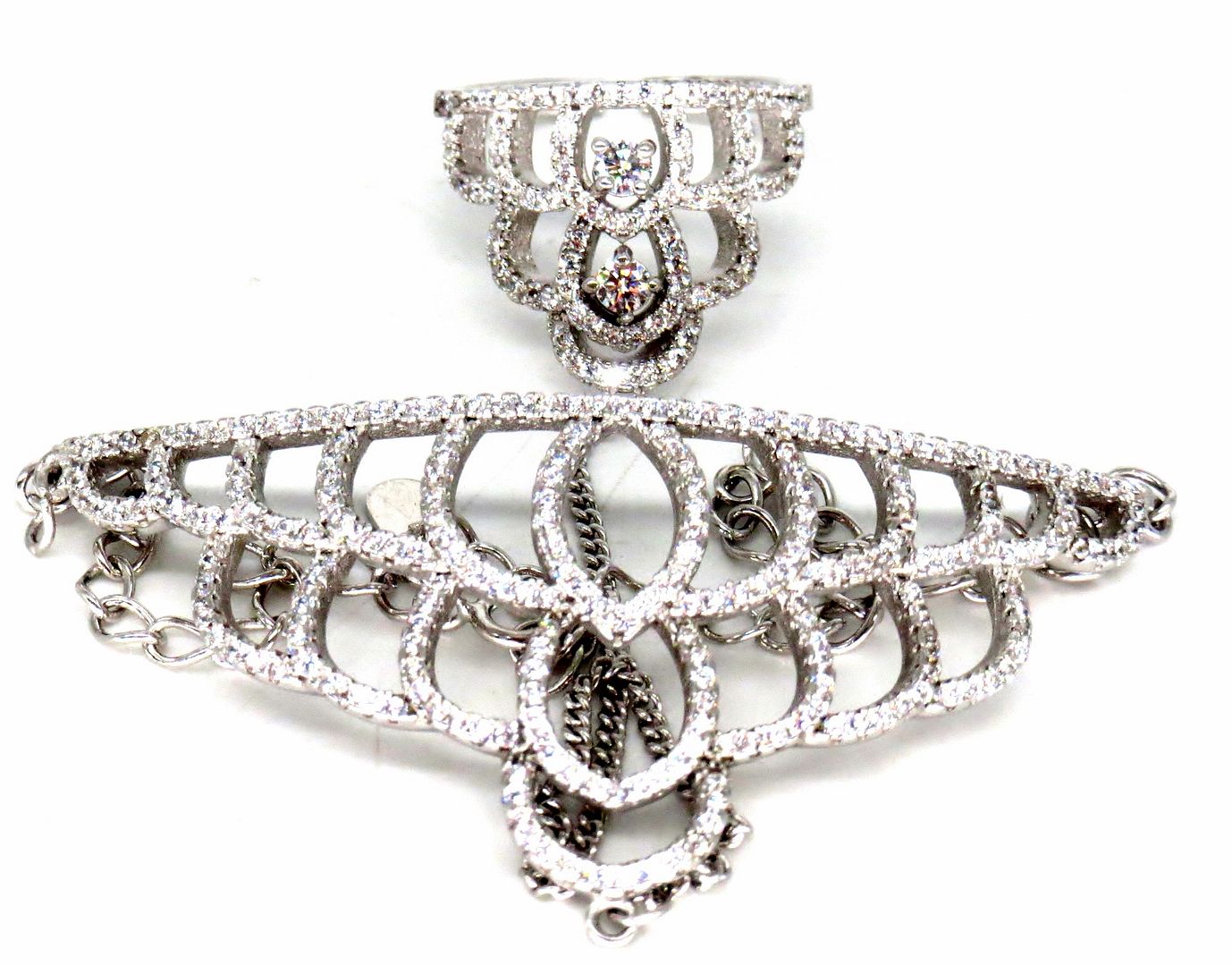 Jewelshingar Jewellery Silver Sterling 925 Hathphool For Women ( 57748SBH )