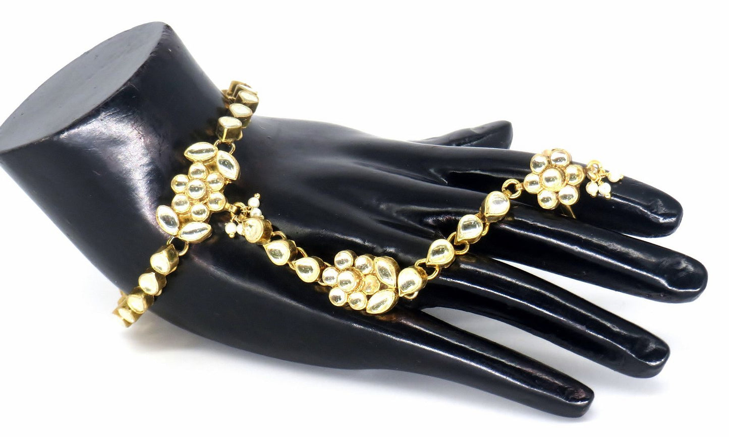 Jewelshingar Jewellery Gold Plated Hathphool For Women ( 57991CBH )