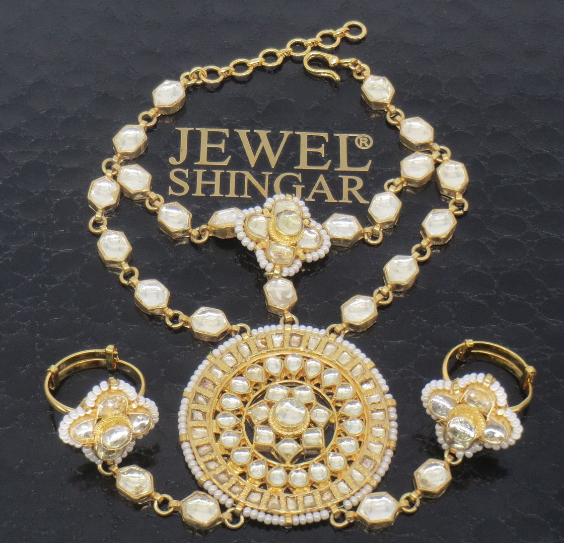 Jewelshingar Jewellery Gold Plated Hathphool For Women ( 57995CBH )