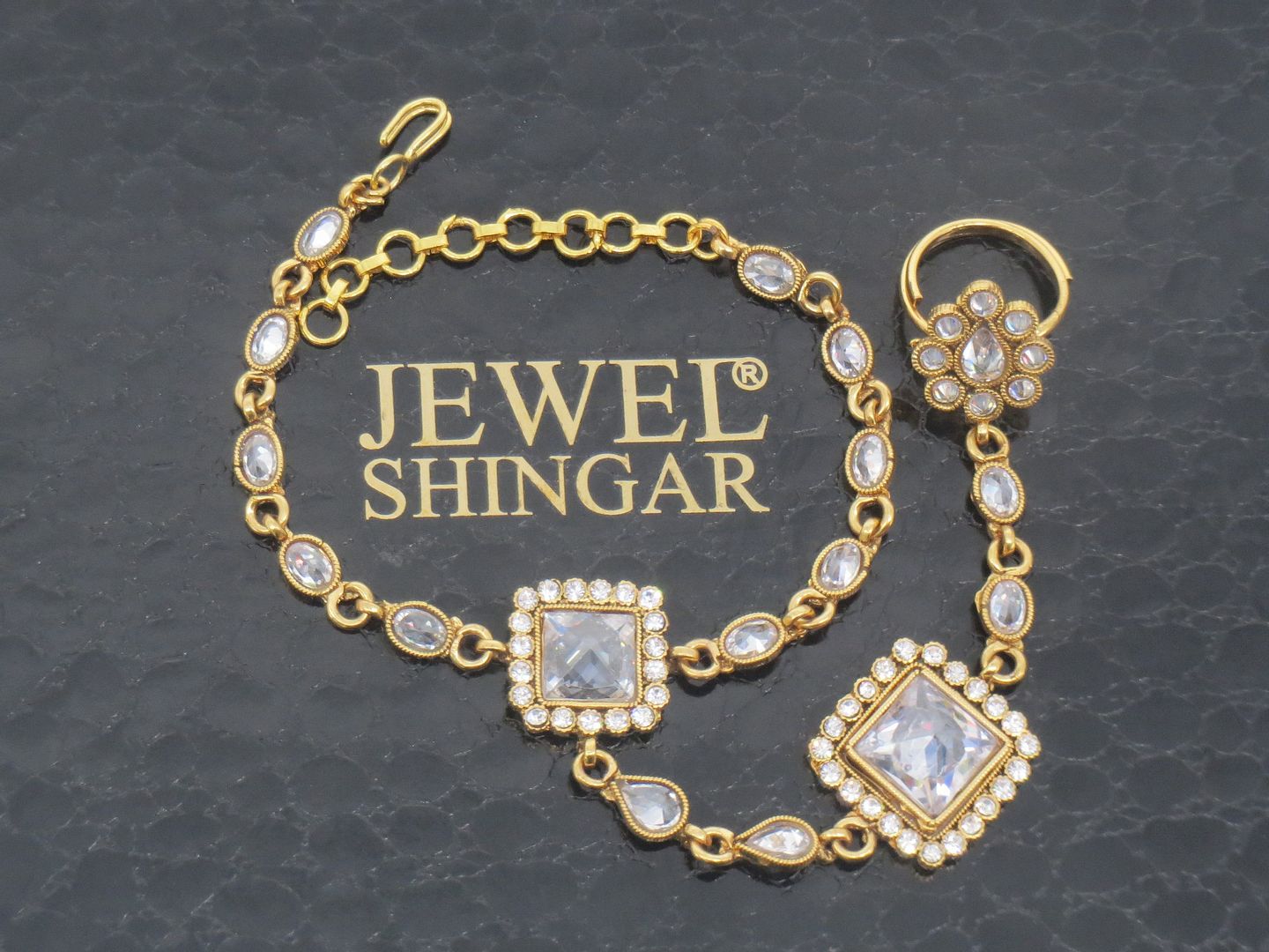 Jewelshingar Jewellery Gold Plated Hathphool For Women ( 58003CBH )