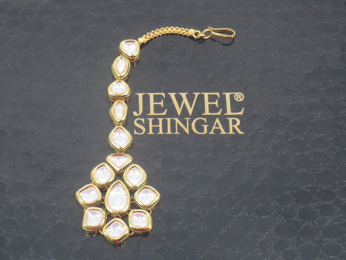 Jewelshingar Jewellery Gold Plated Kundan Maangtikka For Women ( 58041MTK )