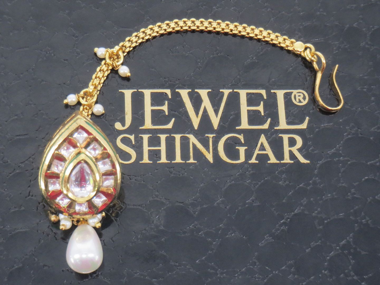 Jewelshingar Jewellery Gold Plated Kundan borla For Women ( 58304BTK )