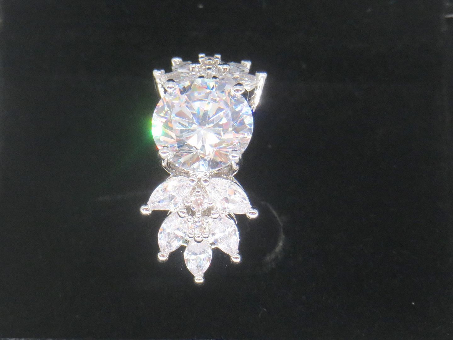 Jewelshingar Jewellery Fine 925 Silver Plated Austrian Diamond Solitare Look Ring In Beautiful Jewellery Box For Gifting For Woman ( 58535RIN )