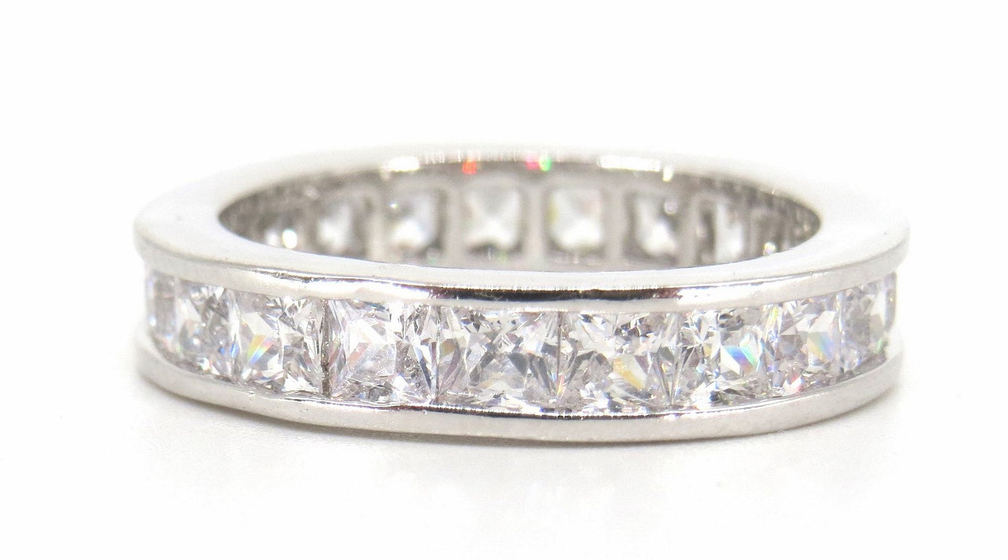 Jewelshingar Jewellery American Diamond Clear Colour Size 13 Silver Plated Ring For Girls ( 59152RIN )