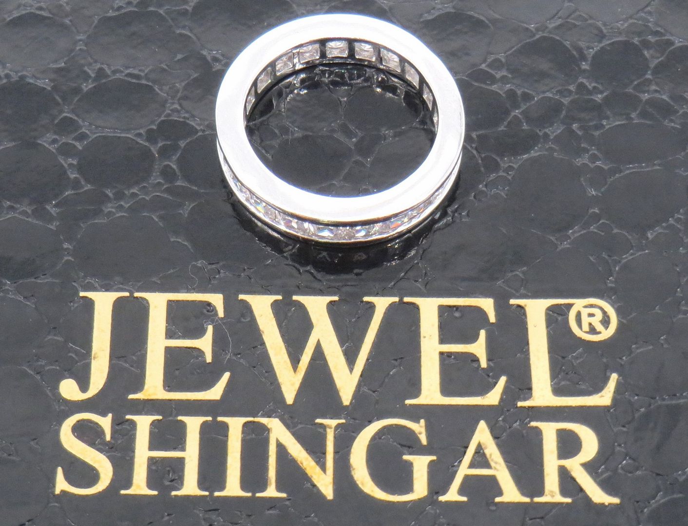 Jewelshingar Jewellery American Diamond Clear Colour Size 13 Silver Plated Ring For Girls ( 59152RIN )