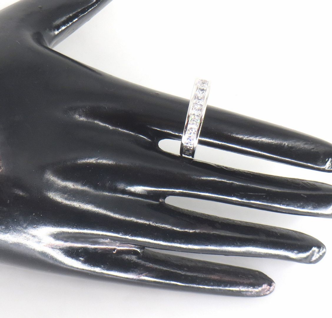 Jewelshingar Jewellery American Diamond Clear Colour Size 13 Silver Plated Ring For Girls ( 59152RIN )