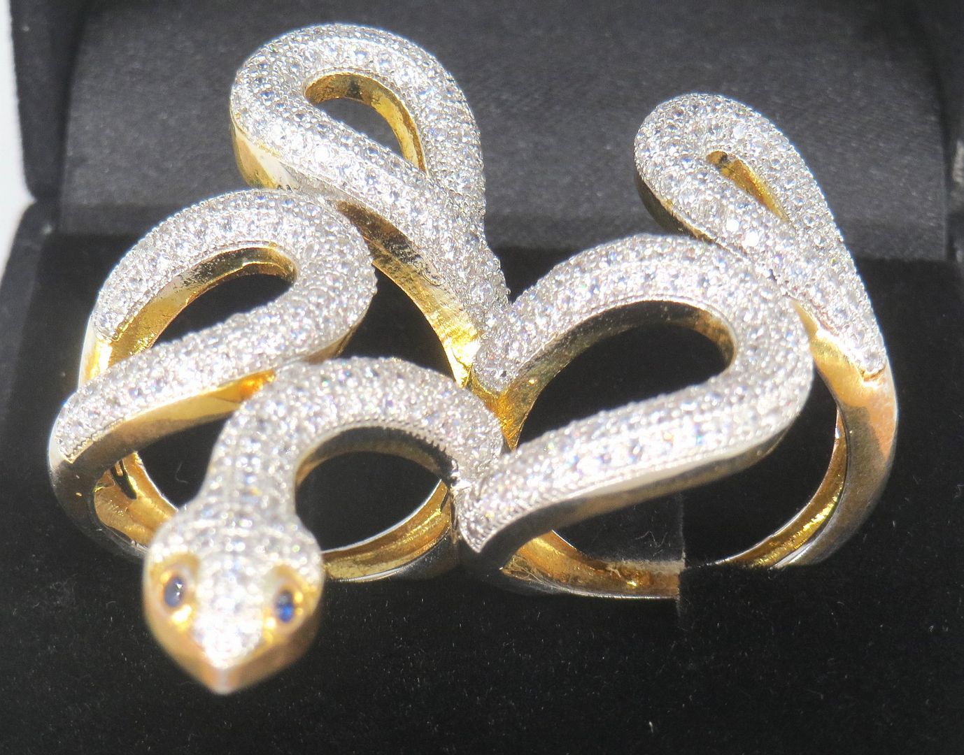 Jewelshingar Jewellery American Diamond Clear Colour Size 11 Gold Plated Ring For Girls ( 59350RIN )