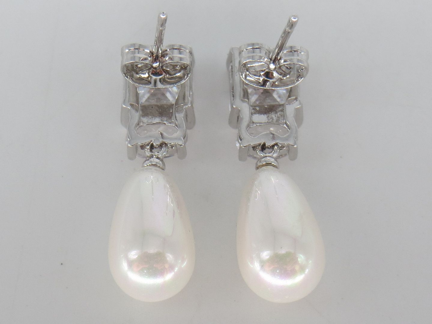 Jewelshingar Jewellery Silver Plated Swarovski Diamond Earrings For Women ( 59538SPS )
