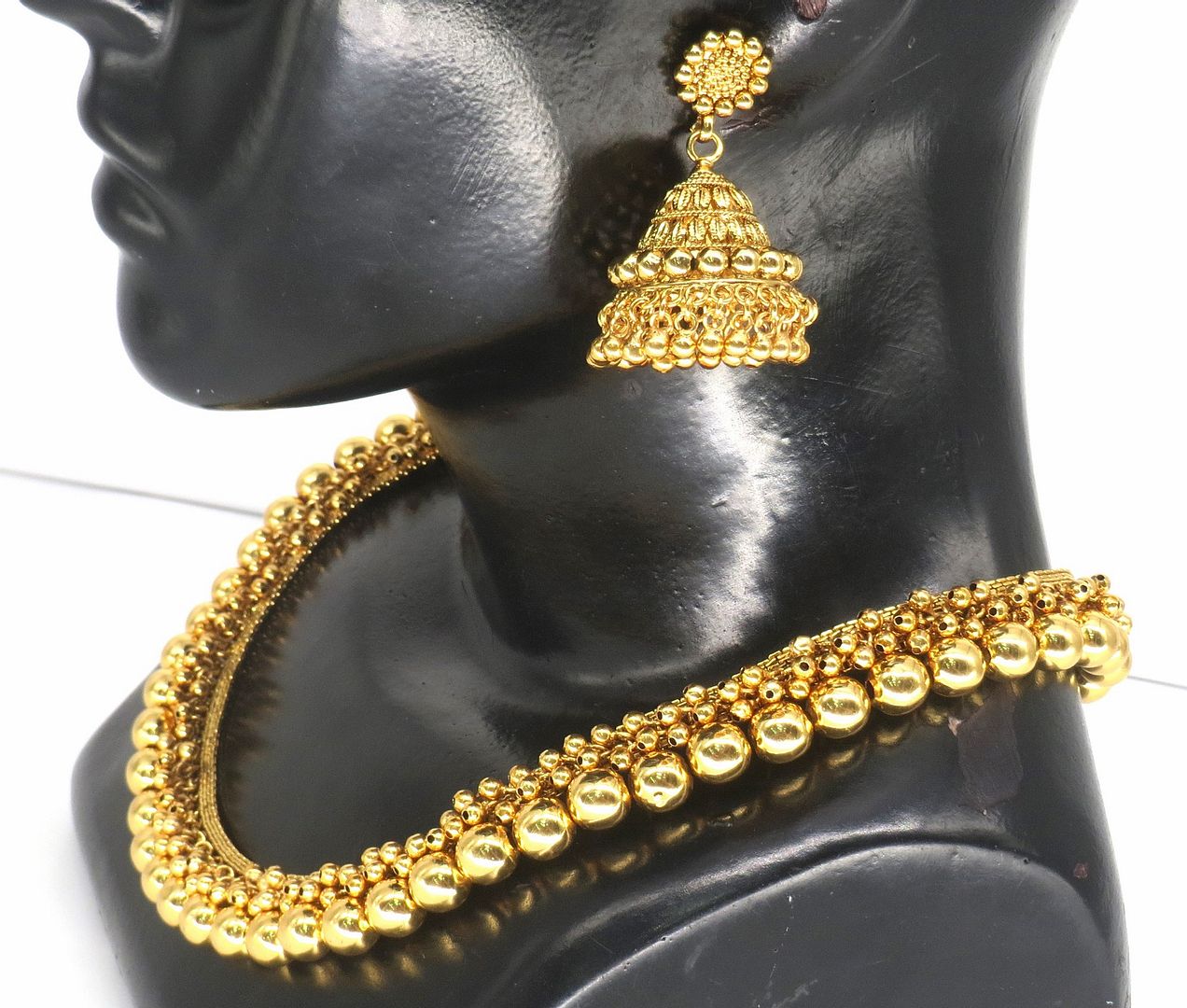 Jewelshingar Jewellery Gold Plated Diamond Colour Gold Polki Kundan Rani har For Women ( 60227ATS )