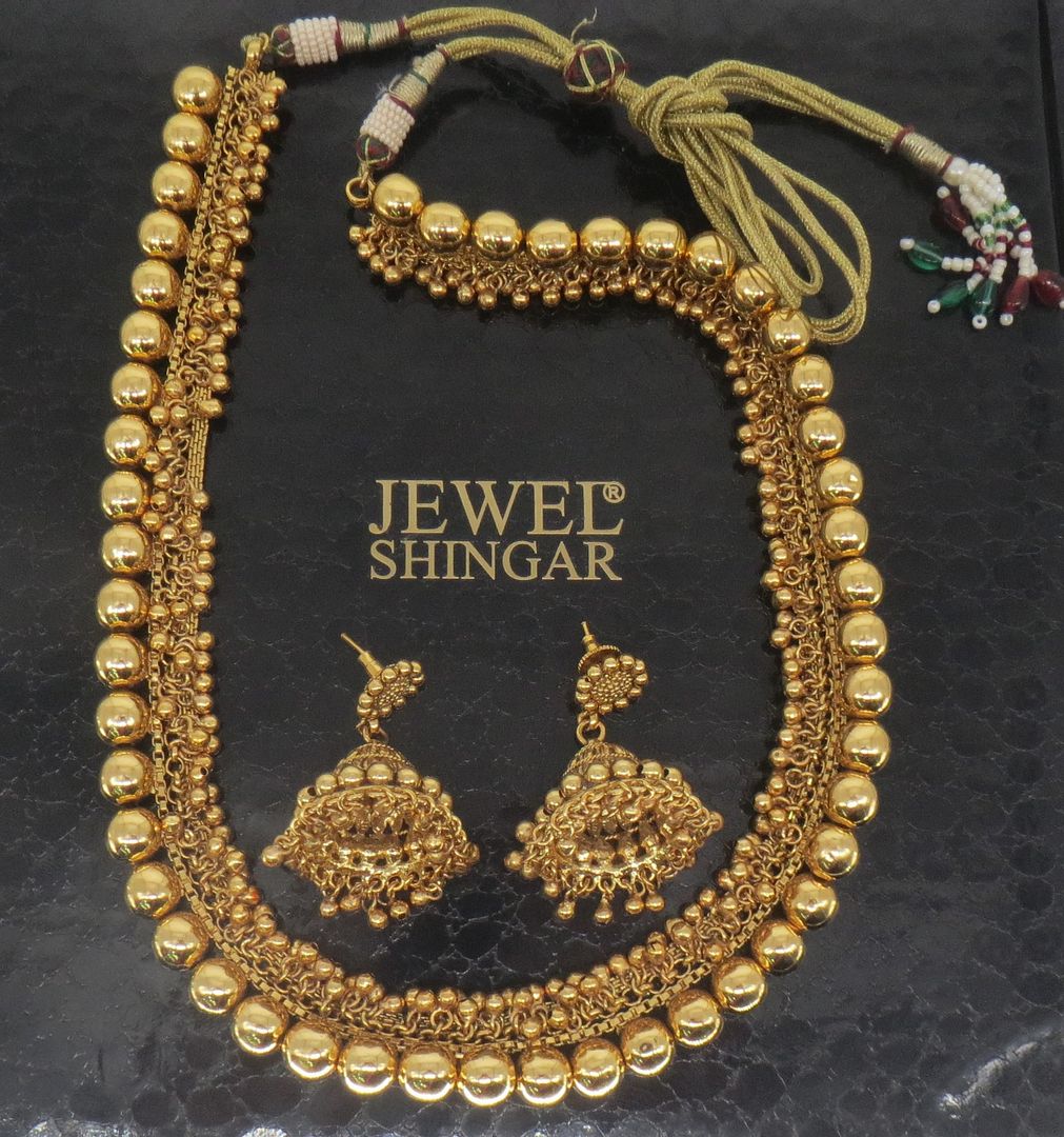 Jewelshingar Jewellery Gold Plated Diamond Colour Gold Polki Kundan Rani har For Women ( 60227ATS )