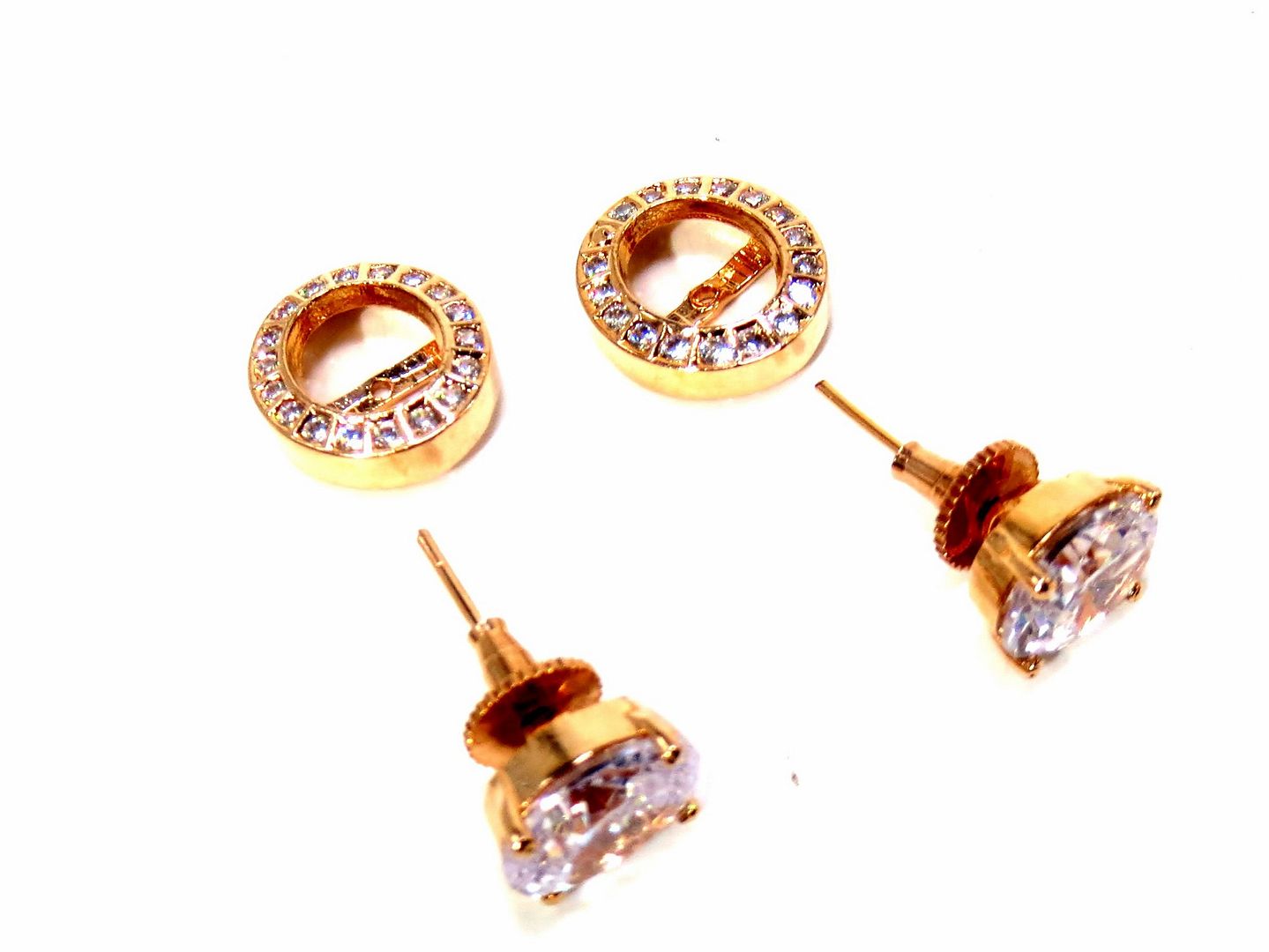 Jewelshingar Jewellery Gold Plated Diamond Earring For Women ( 60917EAD )