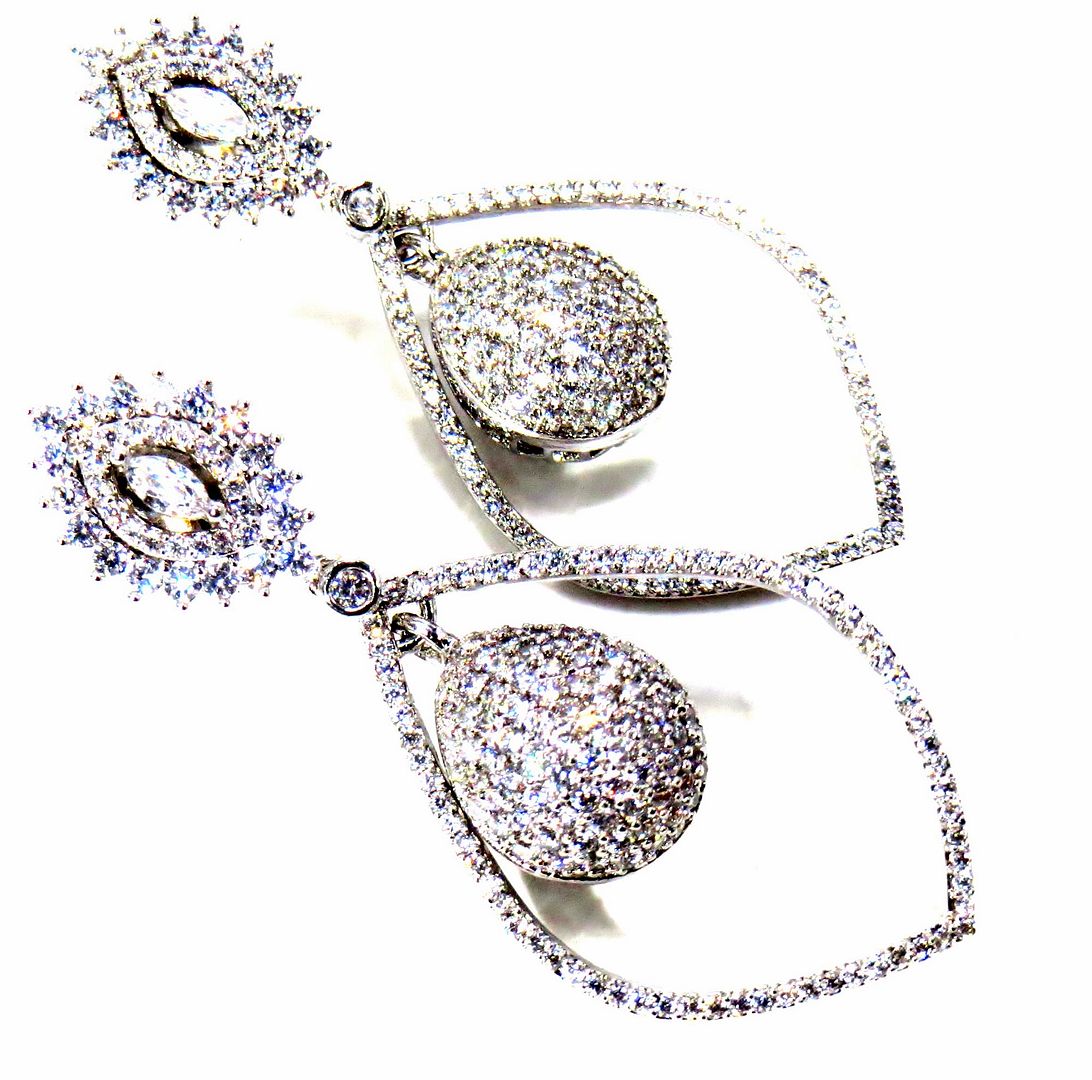 Jewelshingar Jewellery Silver Plated Diamond Earring For Women ( 60959EAD )