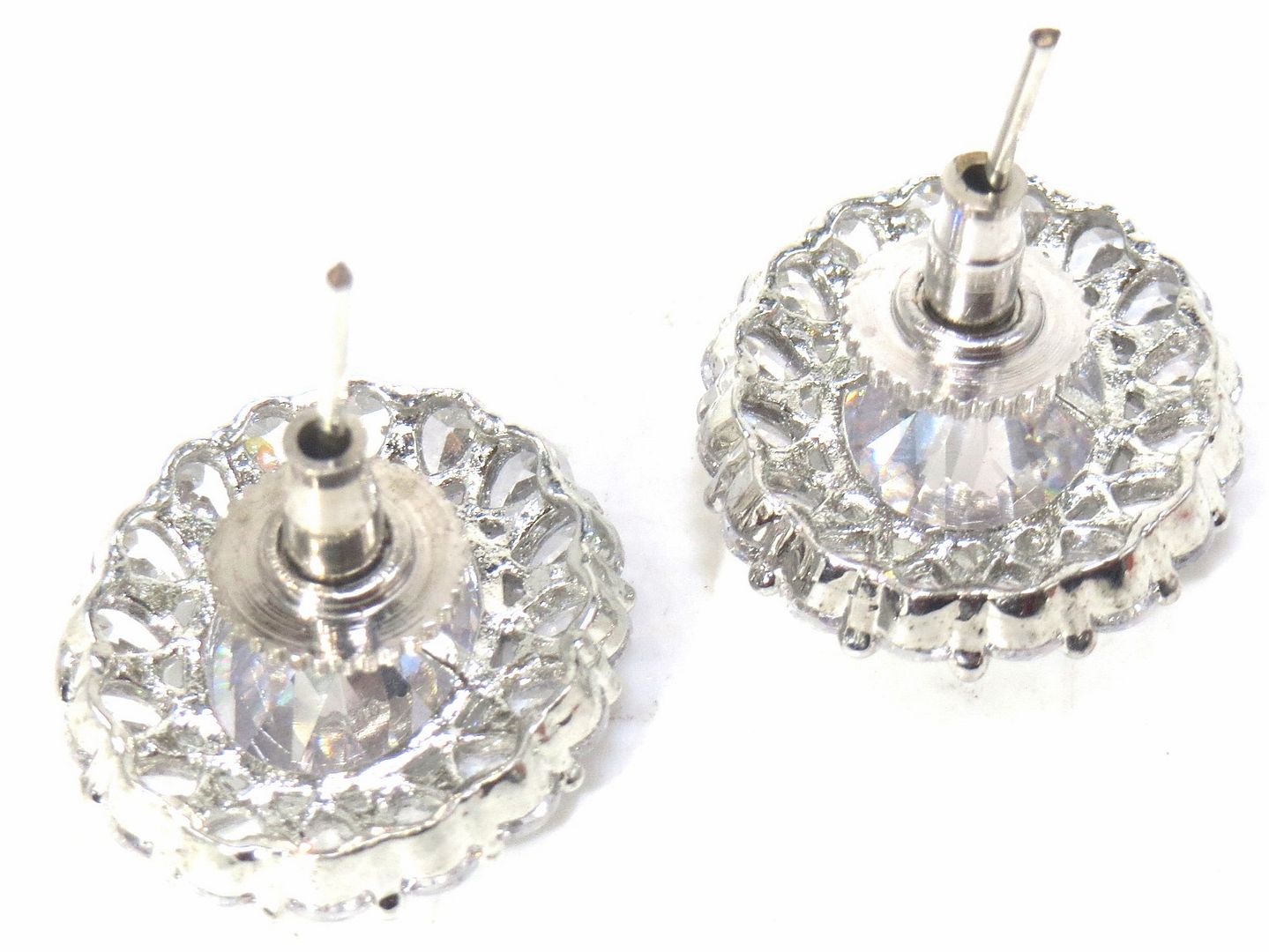 Jewelshingar Jewellery Silver Plated Diamond Earring For Women ( 60965GJT )