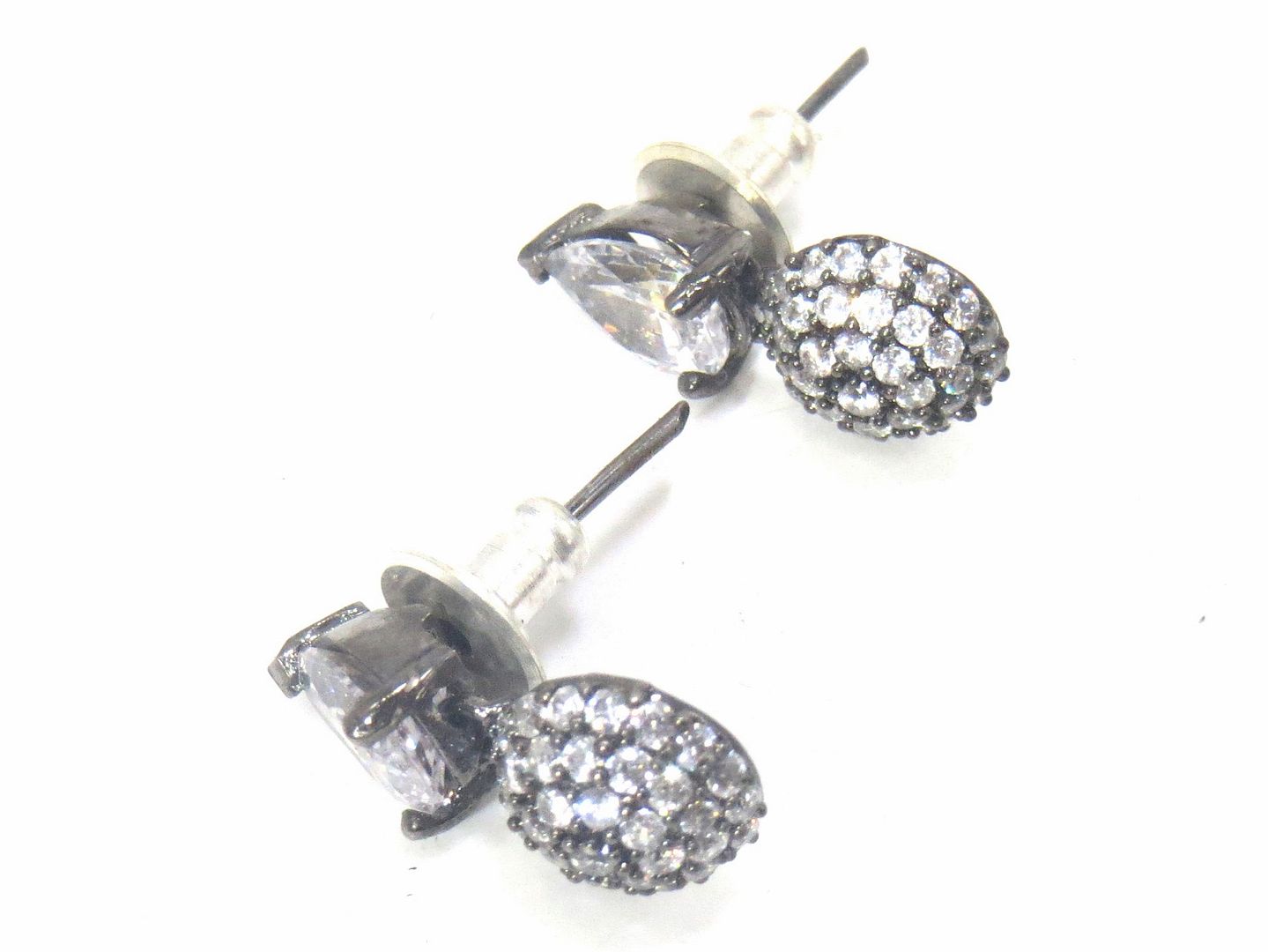 Jewelshingar Jewellery Silver Plated Diamond Earring For Women ( 60985GJT )