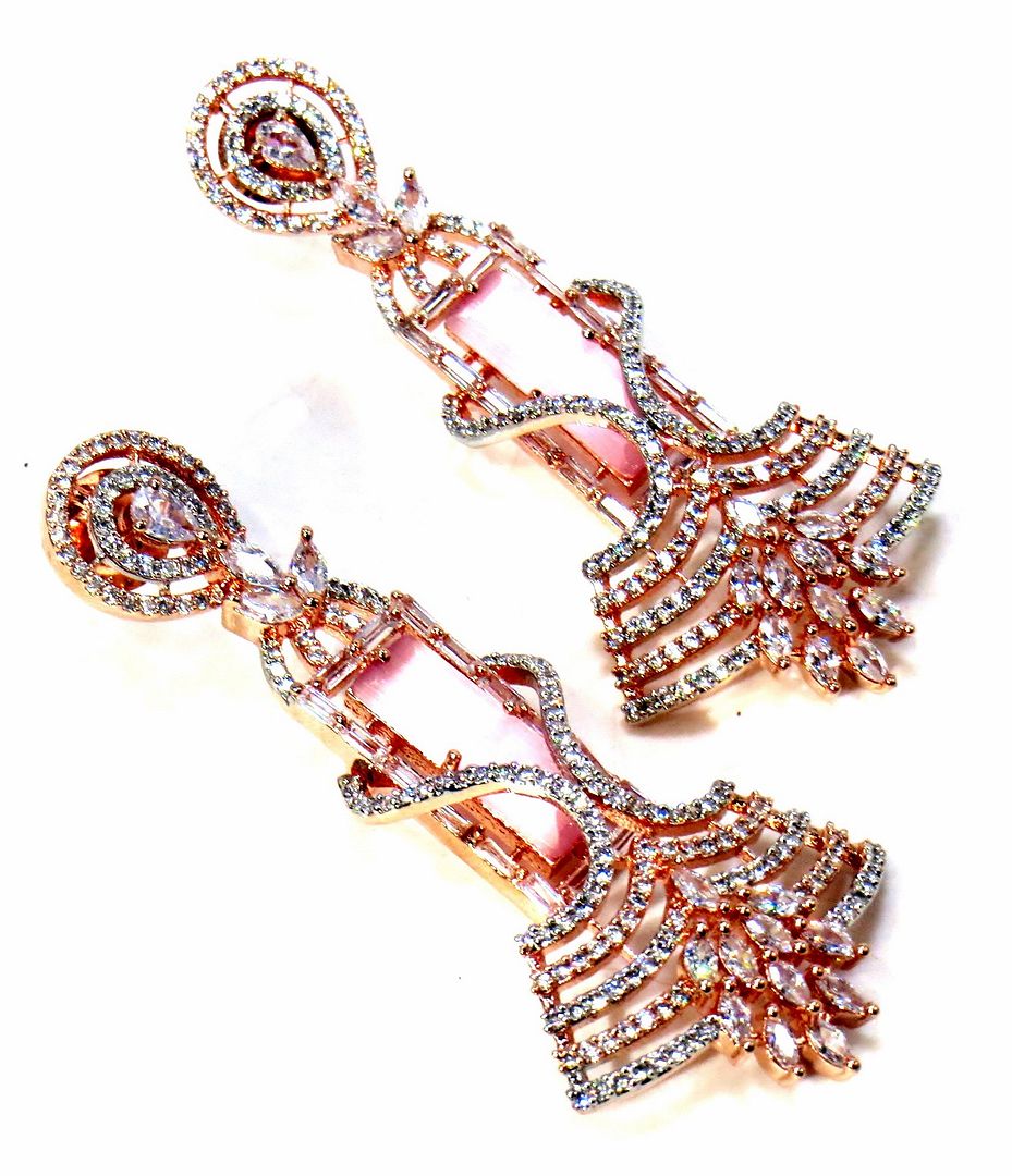 Jewelshingar Jewellery Gold Plated Diamond Earring For Women ( 61038EAD )