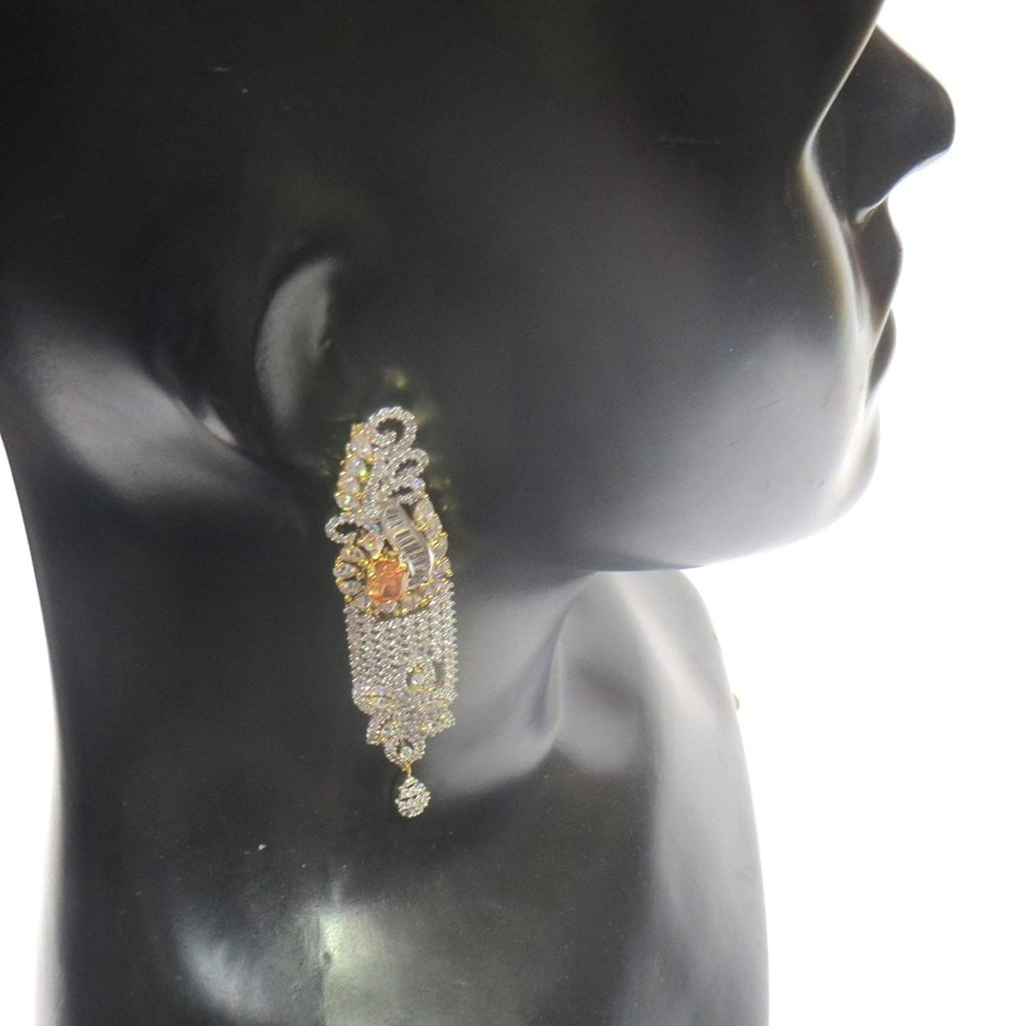 Jewelshingar Jewellery Fine Gold Plated Dangle & Drop Earrings For Girls ( 34465-ead-gold )