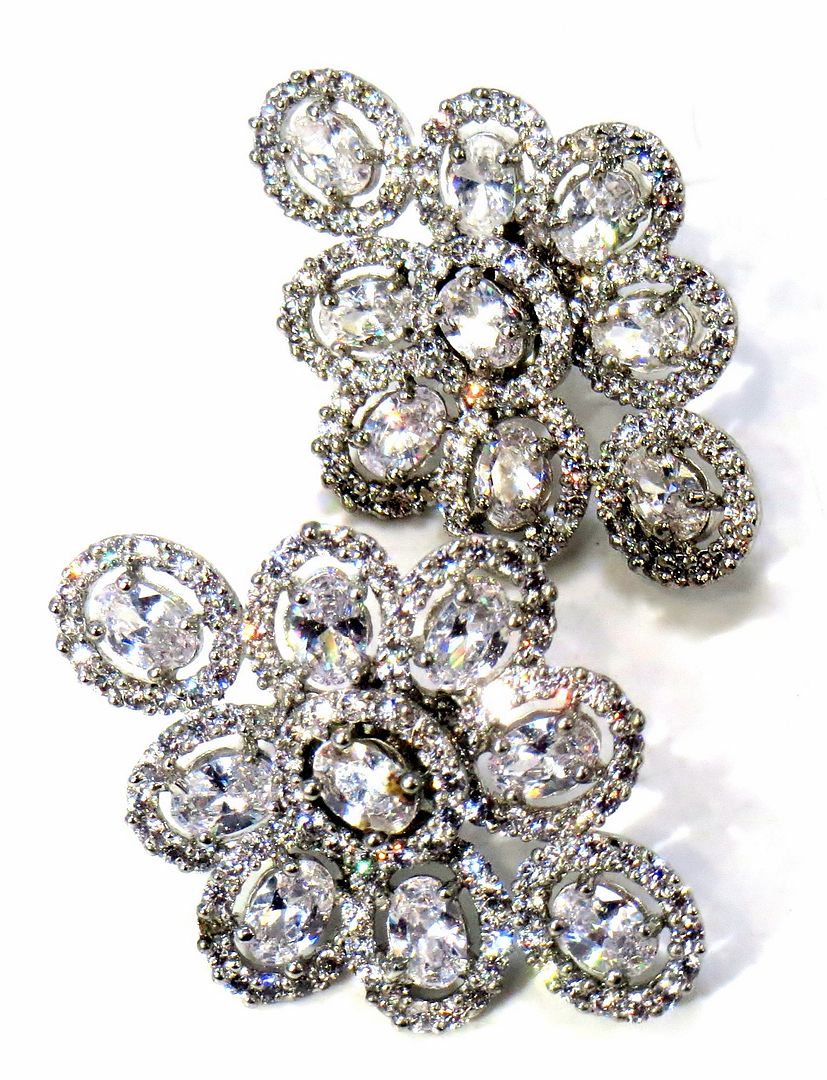 Jewelshingar Jewellery Silver Plated Diamond Earring For Women ( 61074EAD )