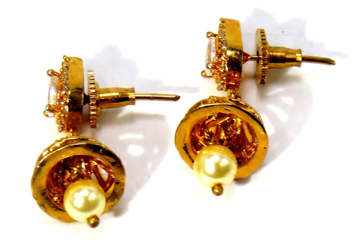 Jewelshingar Jewellery Gold Plated Diamond Earring For Women ( 61087EAJ )