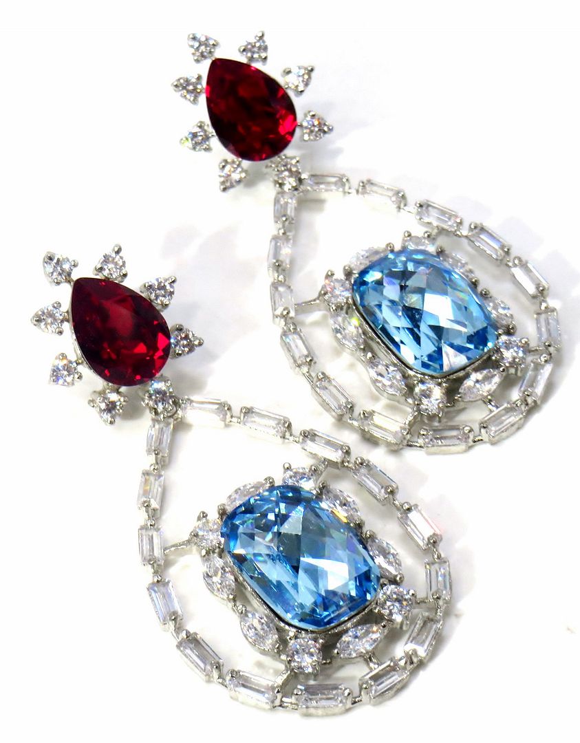 Jewelshingar Jewellery Silver Plated Diamond Earring For Women ( 61107EAD )