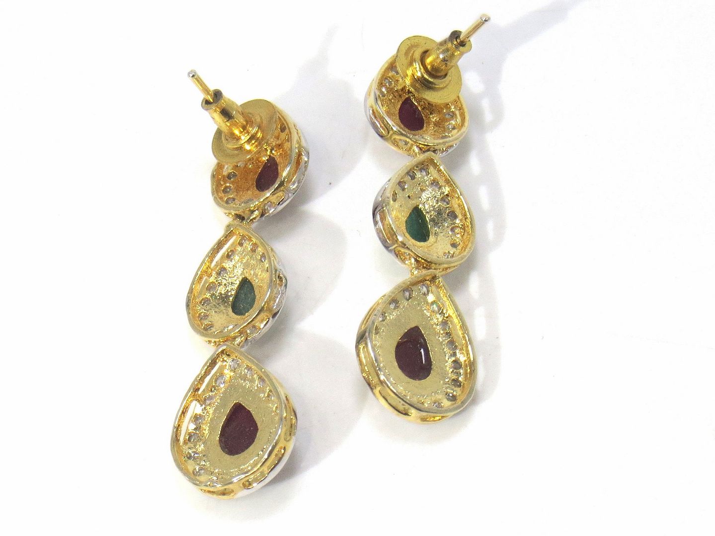 Jewelshingar Jewellery Gold Plated Diamond Earring For Women ( 61117EAD )