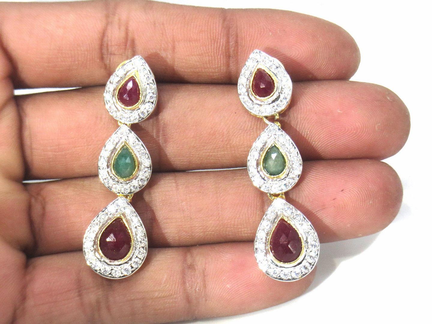 Jewelshingar Jewellery Gold Plated Diamond Earring For Women ( 61117EAD )