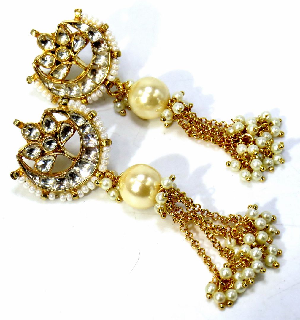 Jewelshingar Jewellery Gold Plated Diamond Earring For Women ( 61127ACE )