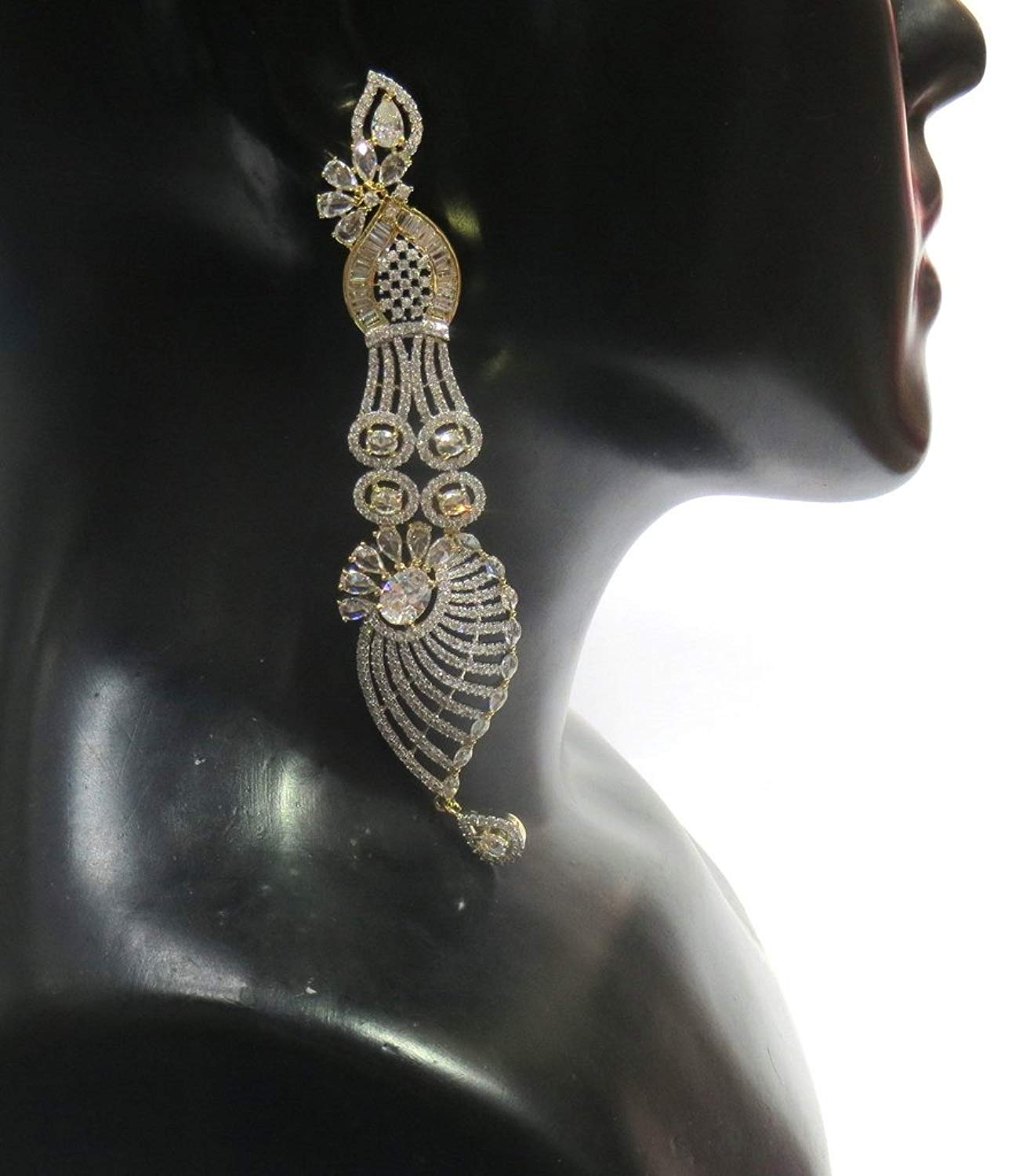 Jewelshingar Jewellery Fine Gold Plated Dangle & Drop Earrings For Girls ( 34208-ead )