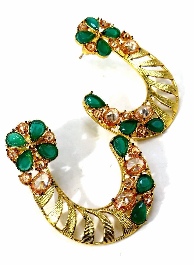 Jewelshingar Jewellery Gold Plated Diamond Earring For Women ( 61210PEJ )