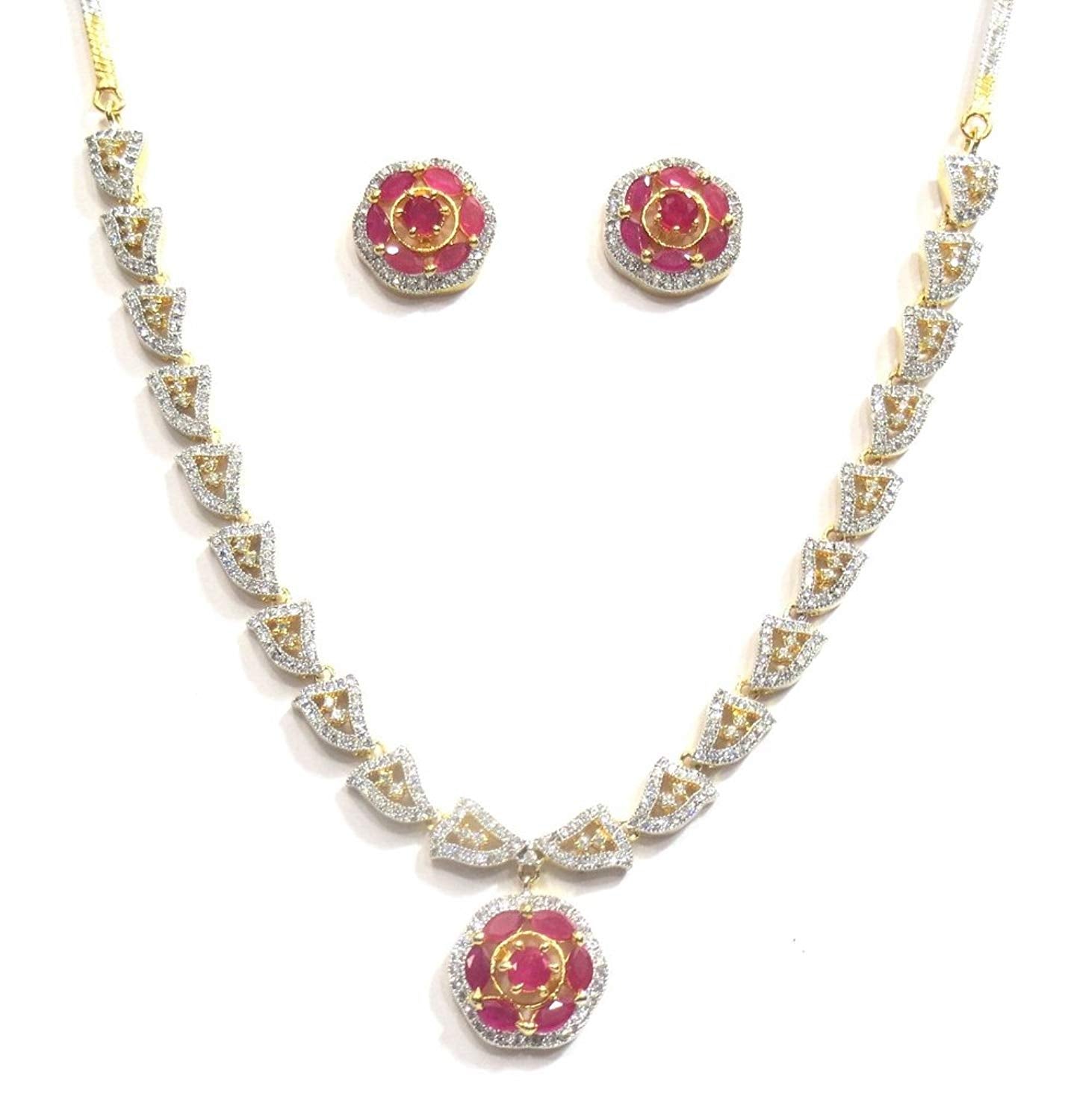 Jewelshingar Jewellery Fine Quality Choker Set For Women ( 33061-nad-ruby )