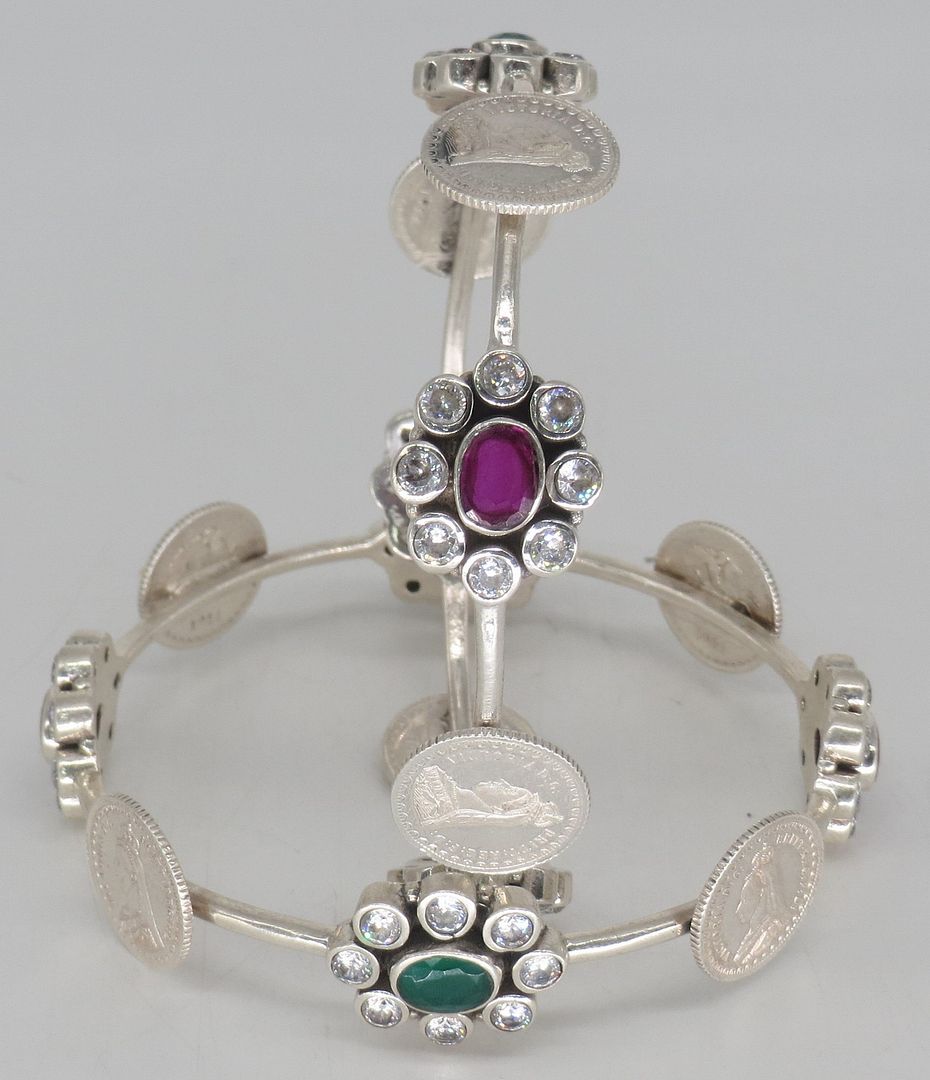 Jewelshingar Jewellery Silver Plated Diamond Bracelets For Women ( 61472SSB )