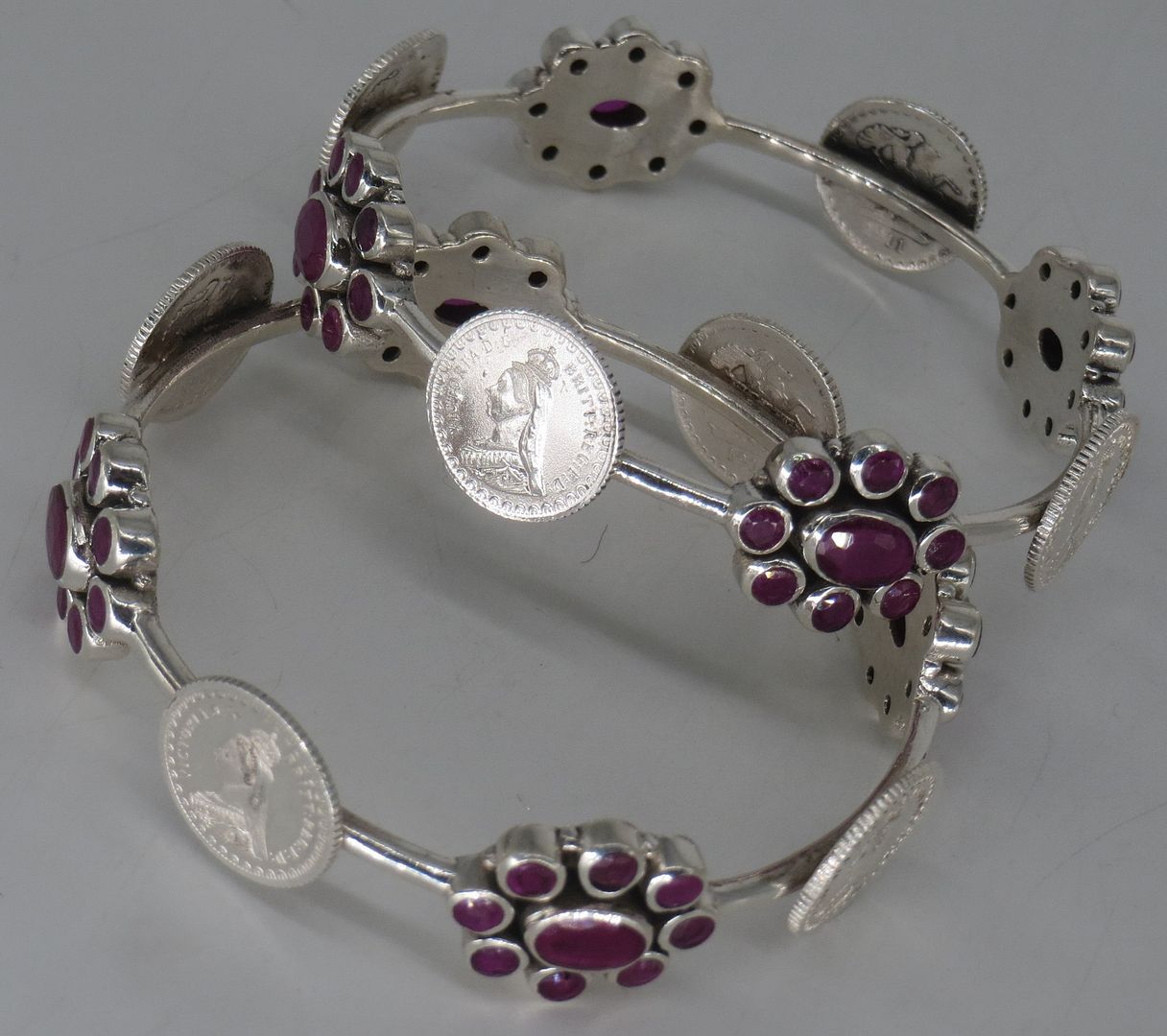 Jewelshingar Jewellery silver Plated Diamond Bracelets For Women ( 61477SSB )