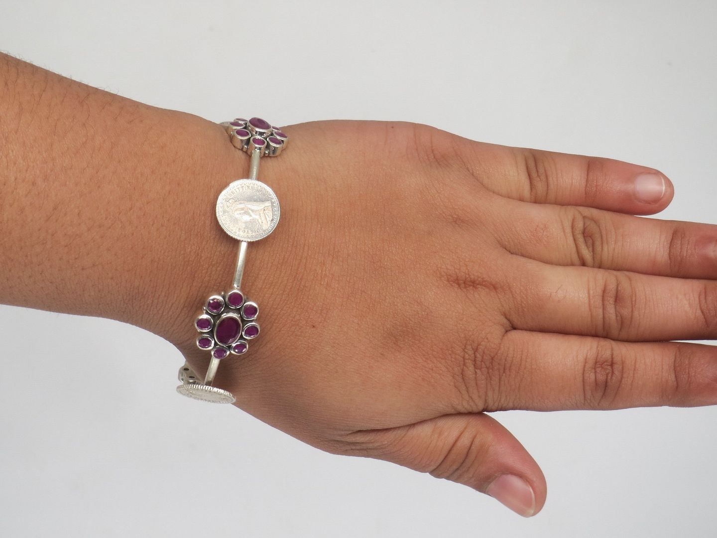 Jewelshingar Jewellery silver Plated Diamond Bracelets For Women ( 61489SSB )