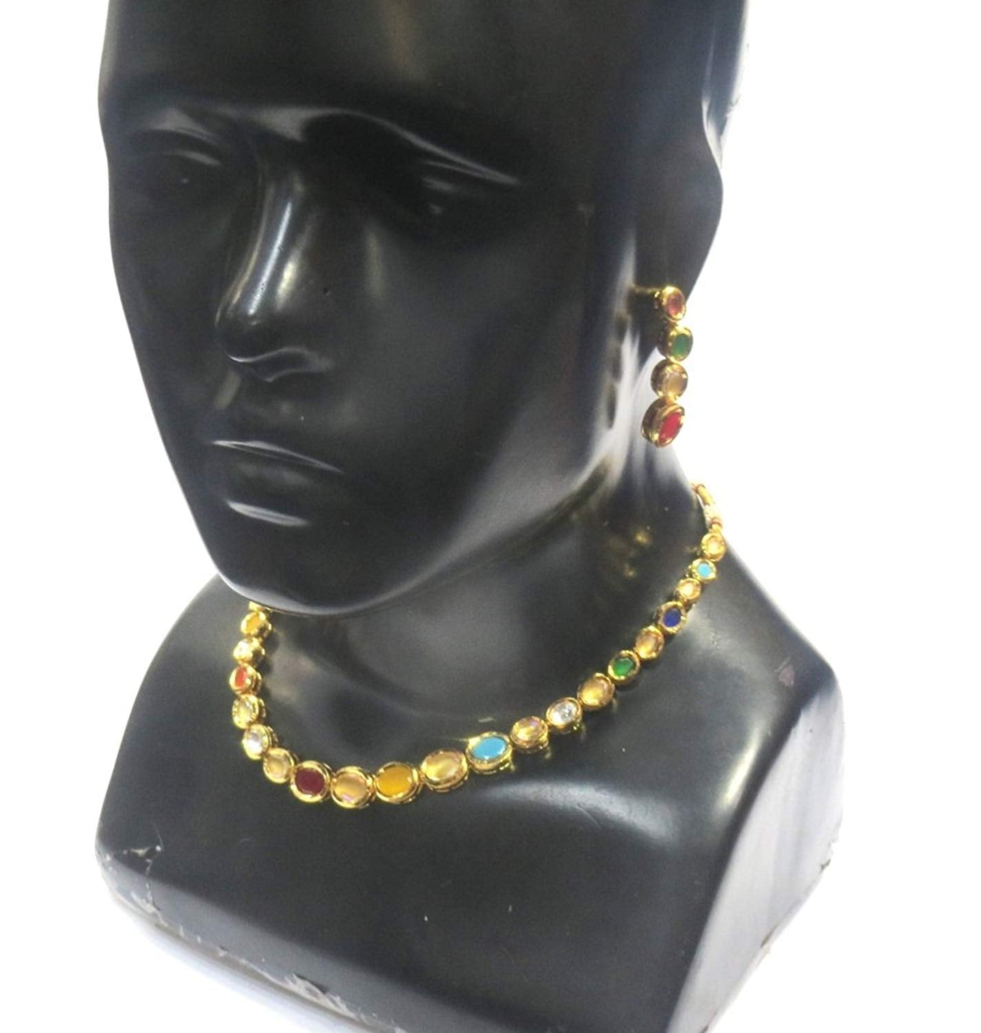 Jewelshingar Jewellery Fine Gold Plated Necklace For Women ( 36379-acs-multi )