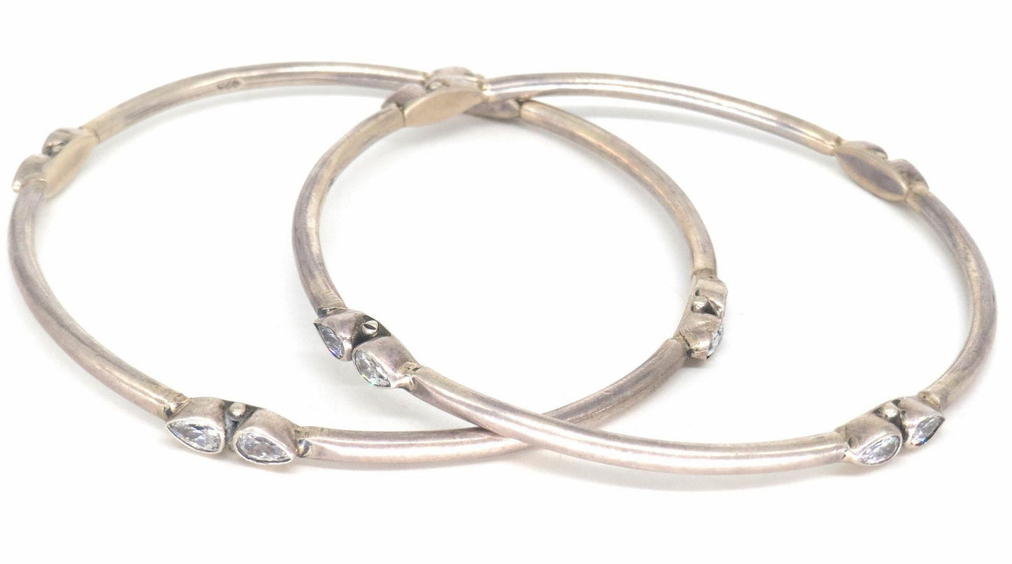 Jewelshingar Jewellery silver Plated Diamond Bracelets For Women ( 61496SSB )