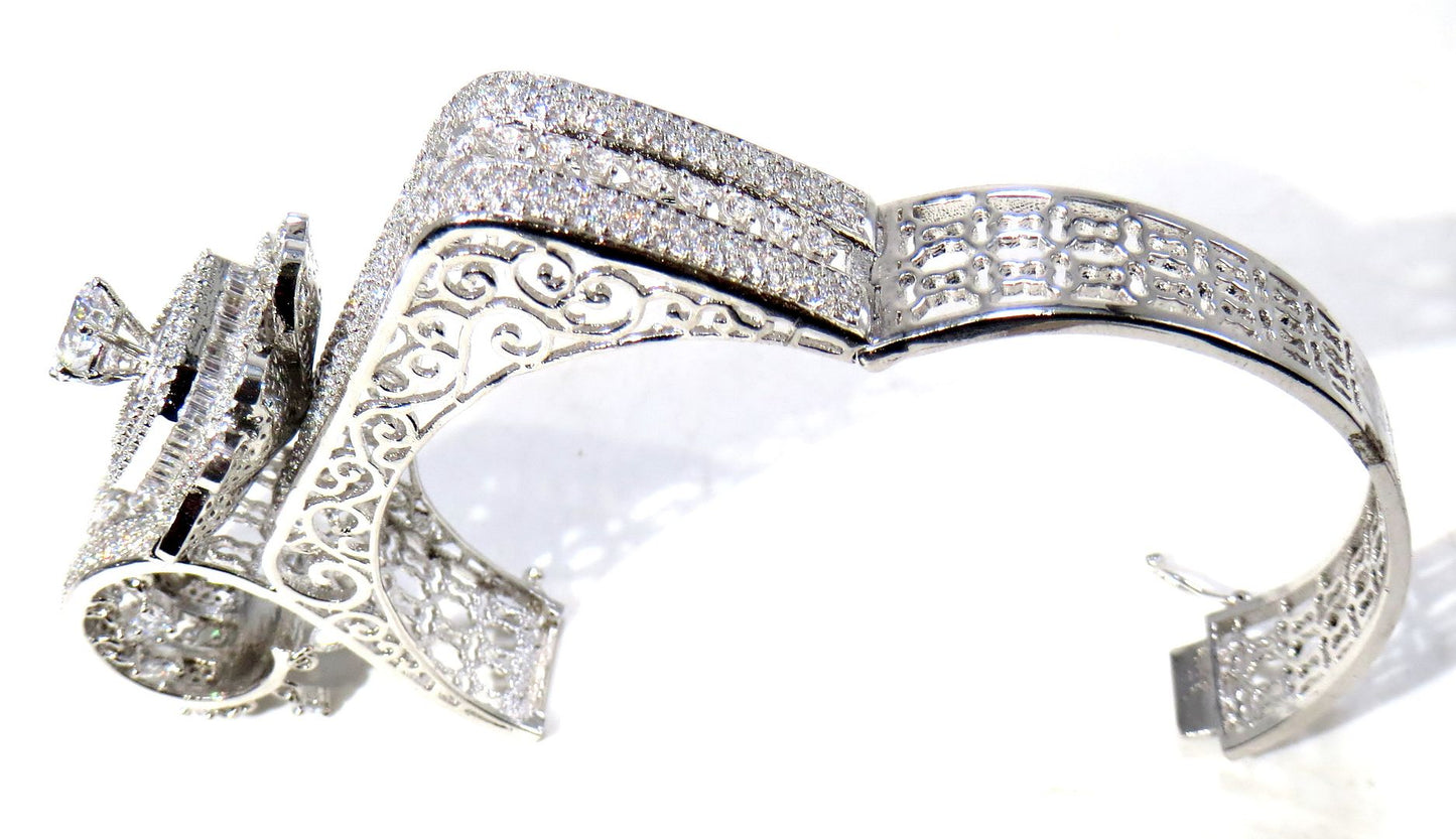 Jewelshingar Jewellery Silver Plated Diamond Bracelet For Women ( 61500BCD )