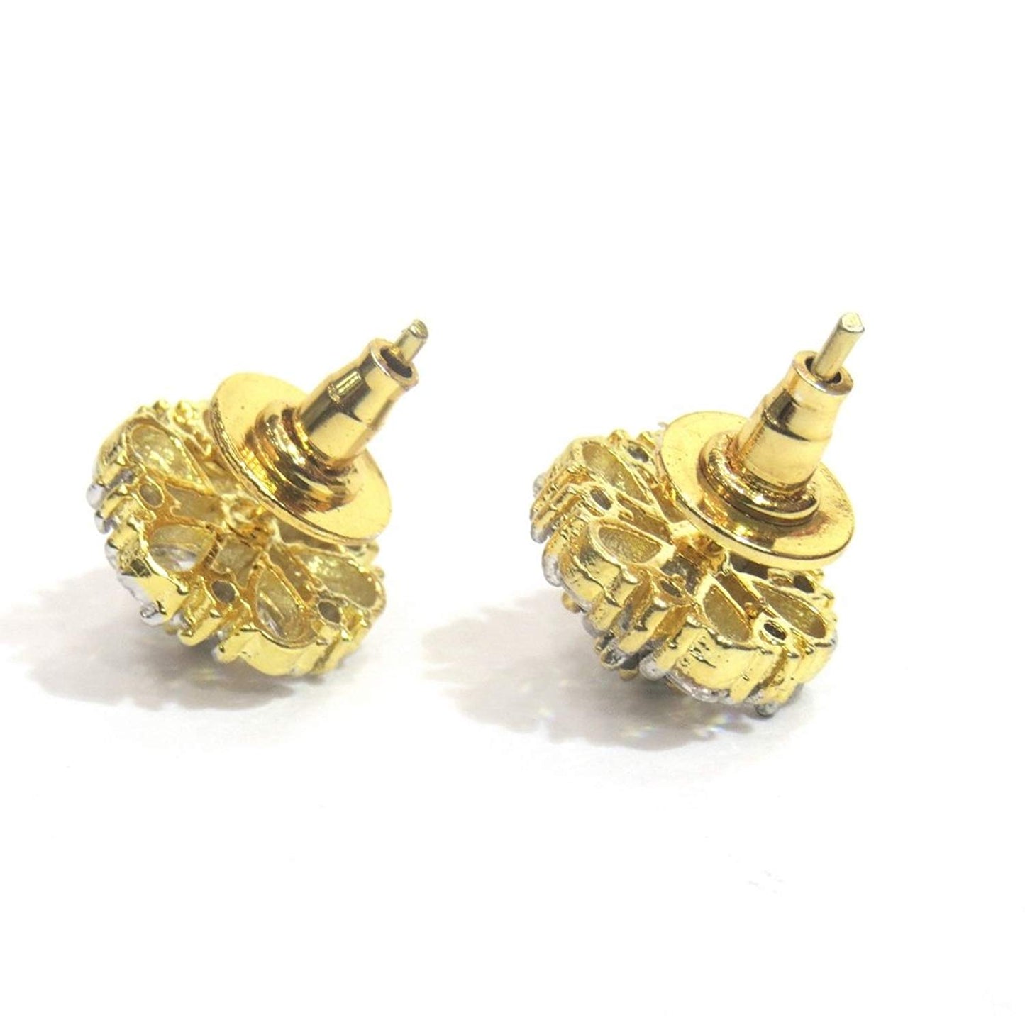 Jewelshingar Jewellery Fine Gold Plated Stud Earrings For Women ( 32901-gjt-black )