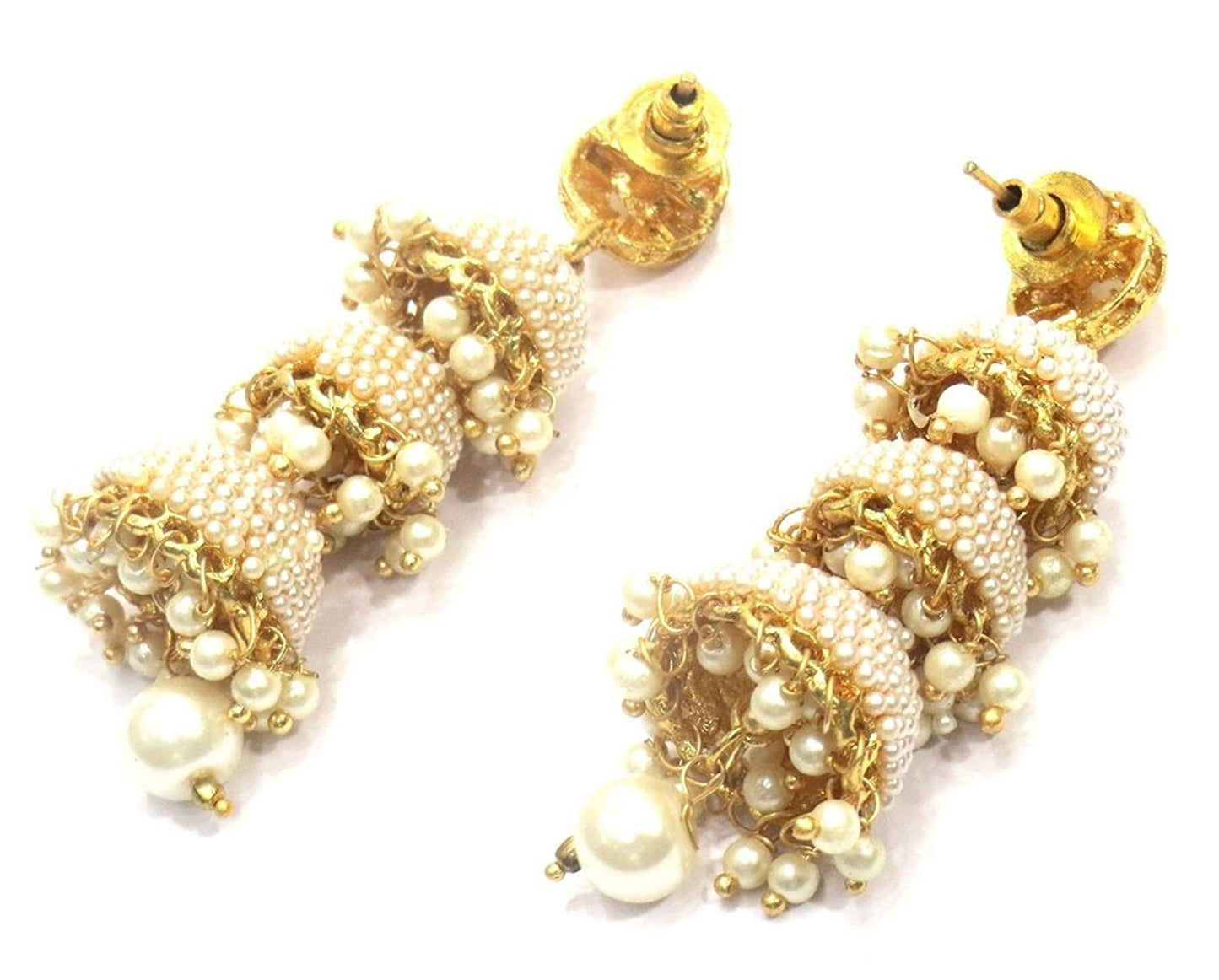 Jewelshingar Jewellery Fine Gold Plated Jhumki Earrings For Girls ( 35000-pj )