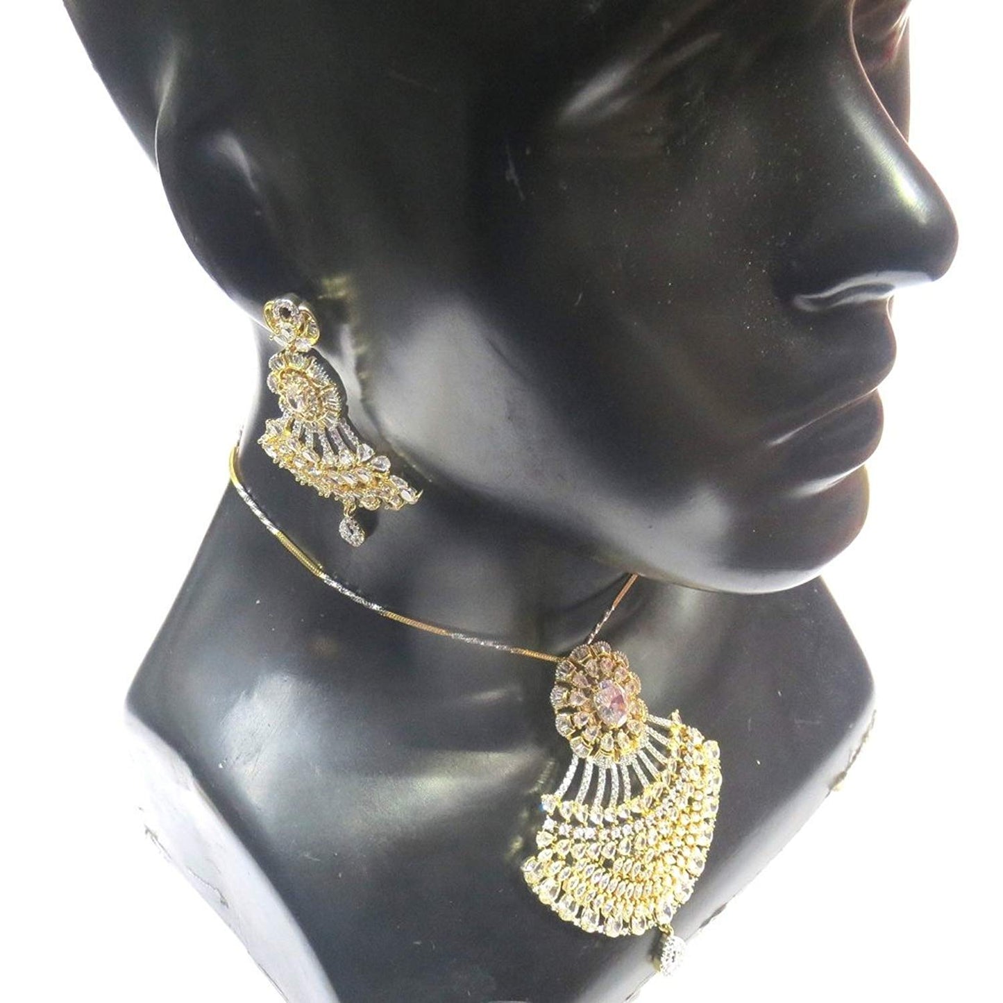 Jewelshingar Jewellery Fine Gold Plated Pendant Set For Women ( 35702-psad )