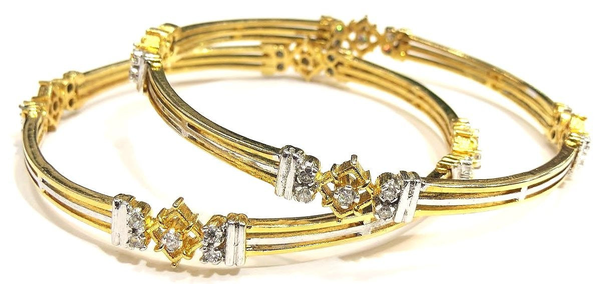Jewelshingar Cubic Zirconia Bangles Set For Women Jewellery ( 6859-2.4-jb-a-1 ) - JEWELSHINGAR