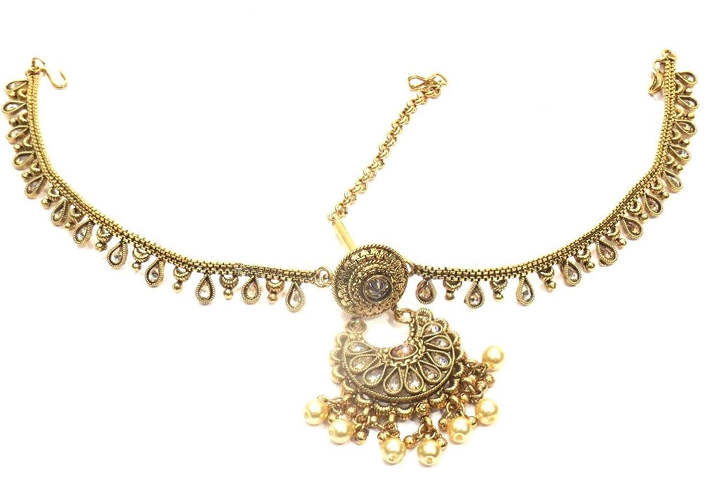 Jewelshingar Jewellery Fine Gold Plated Maangtikka Maathapatti For Women ( 35423-maangtikka-maathapatti )