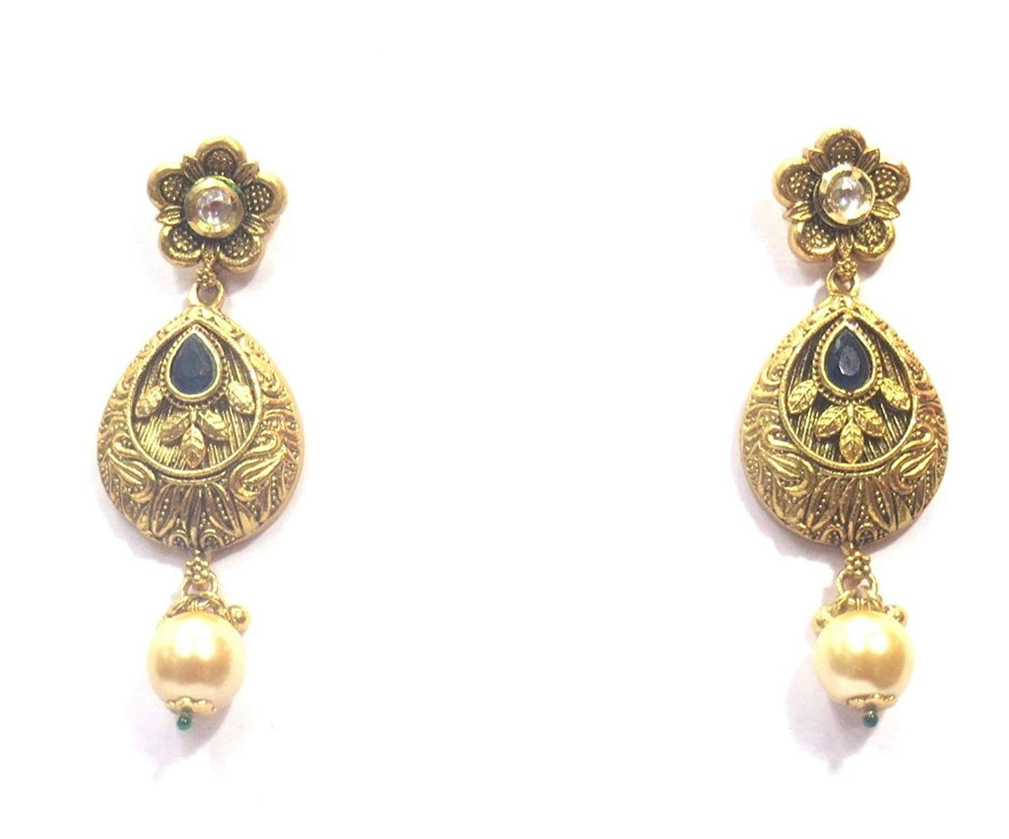 Jewelshingar Jewellery Antique Look Dangle & Drop Earrings Earings For Women ( 37104-pe )