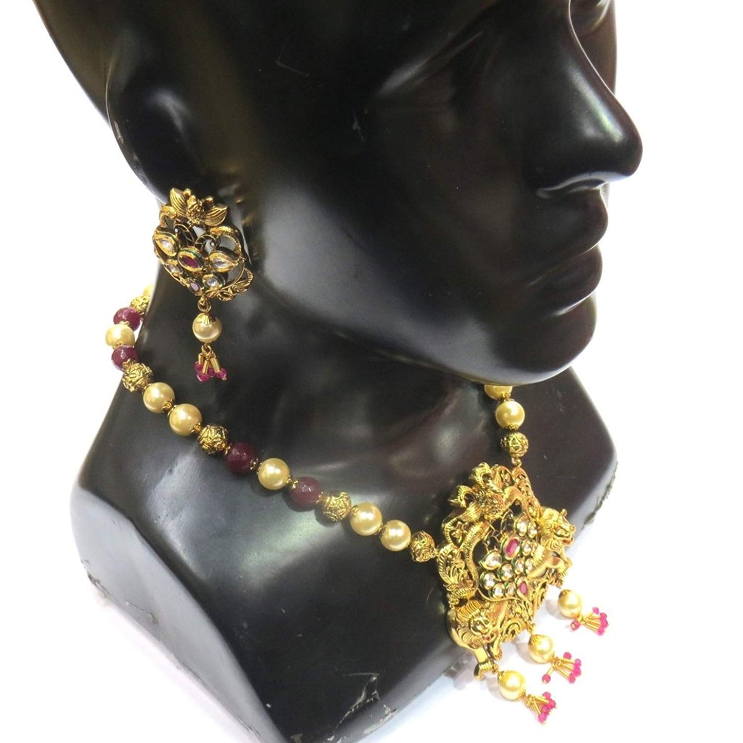 Jewelshingar Jewellery Exclusive Necklace Pendant Set For Women ( 37552-acs-ps-ruby )