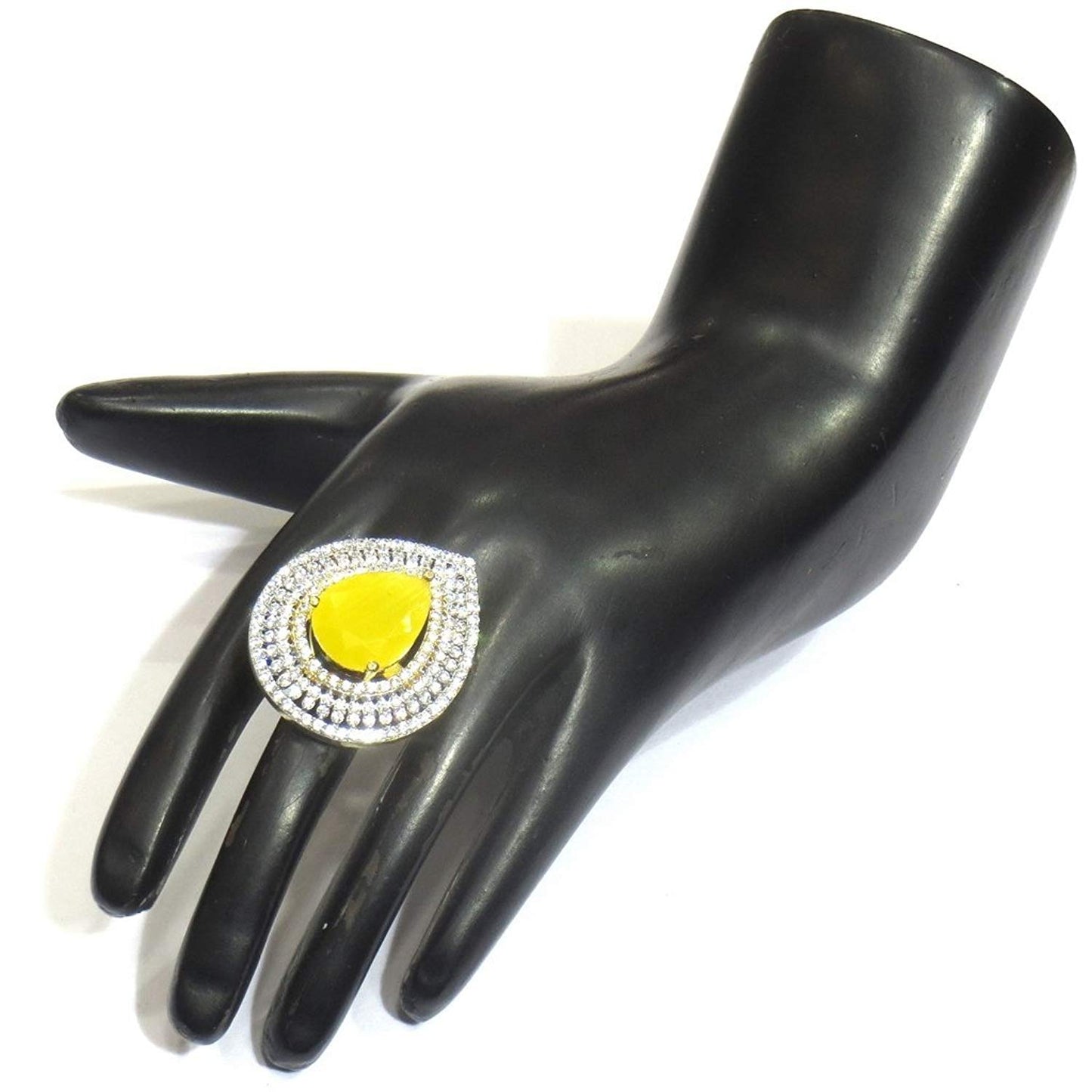 Jewelshingar Jewellery Gold Plated Ring In Yellow Colour For Women ( 20964-ring-yellow )