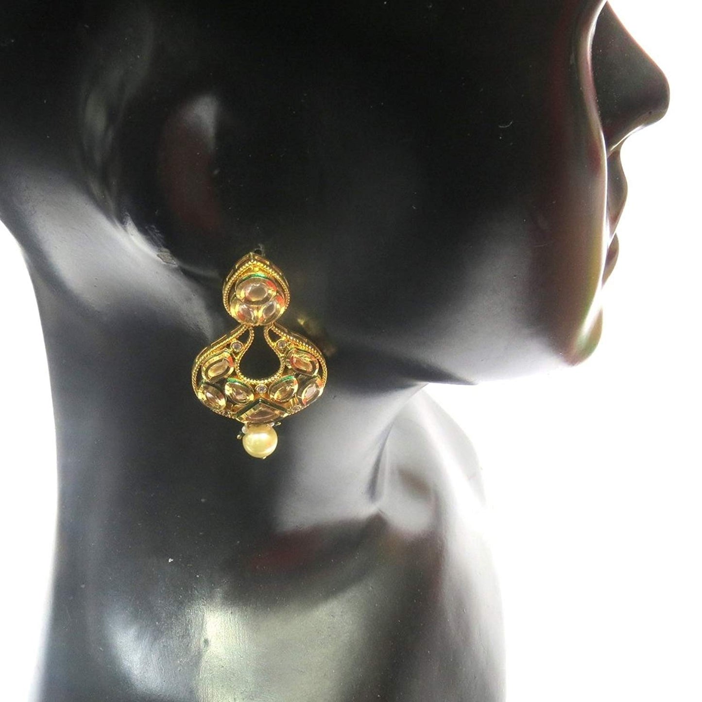 Jewelshingar Jewellery Fine Gold Plated Dangle & Drop Earrings For Girls ( 34842-ace )
