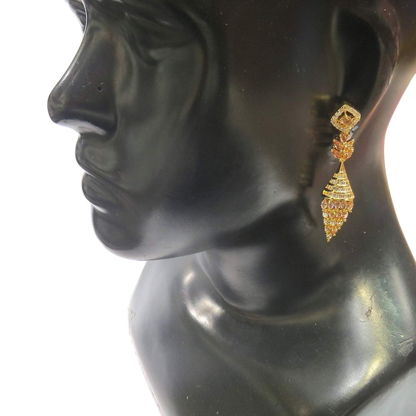 Jewelshingar Jewellery Gold Plated Gold Colour Earrings For Women (43770-ead-gold)